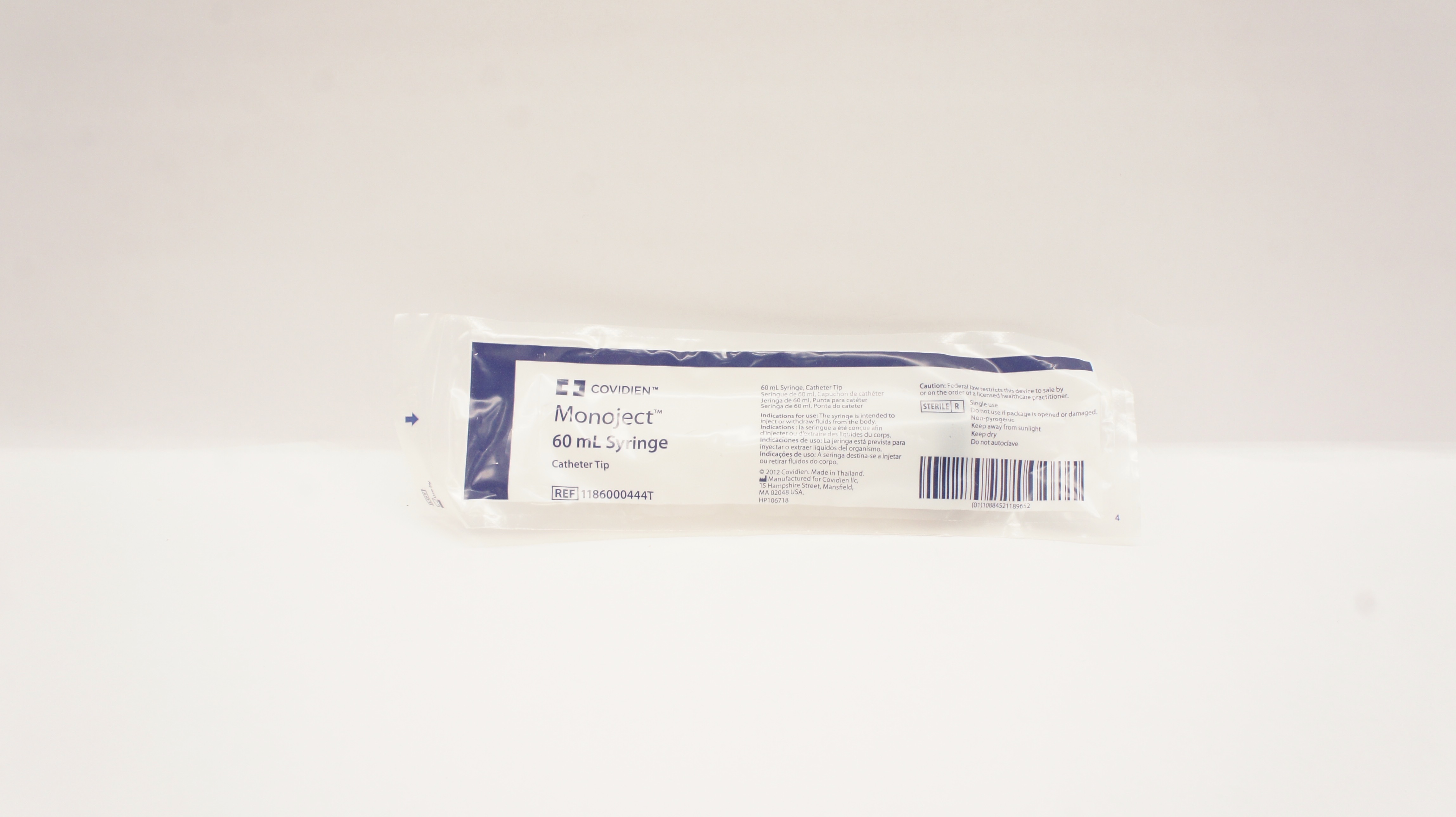 Covidien 1186000444T Monoject Syringe 60mL Cath. Tip