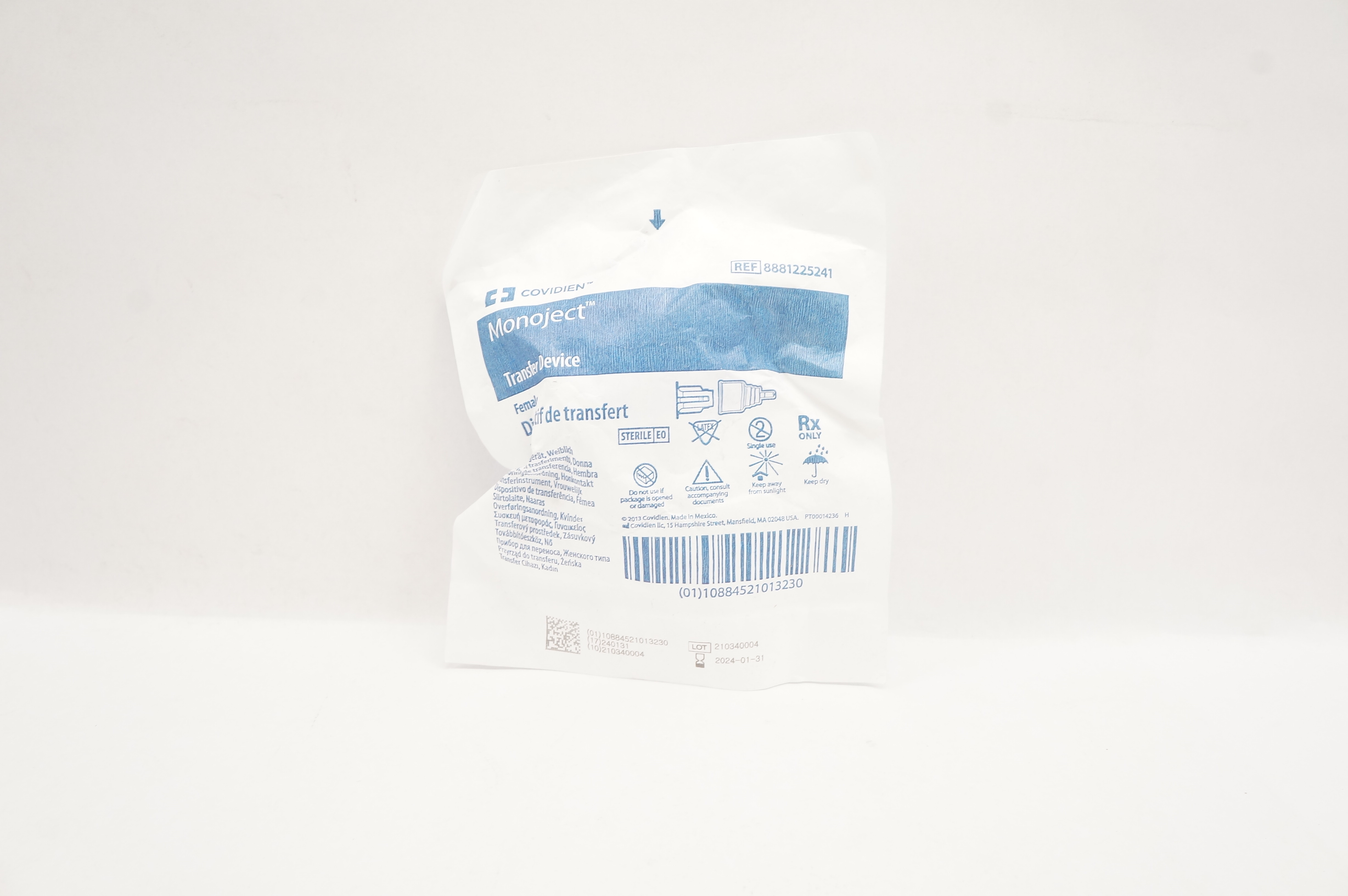 Covidien 8881225241 Monoject Transfer Device Female