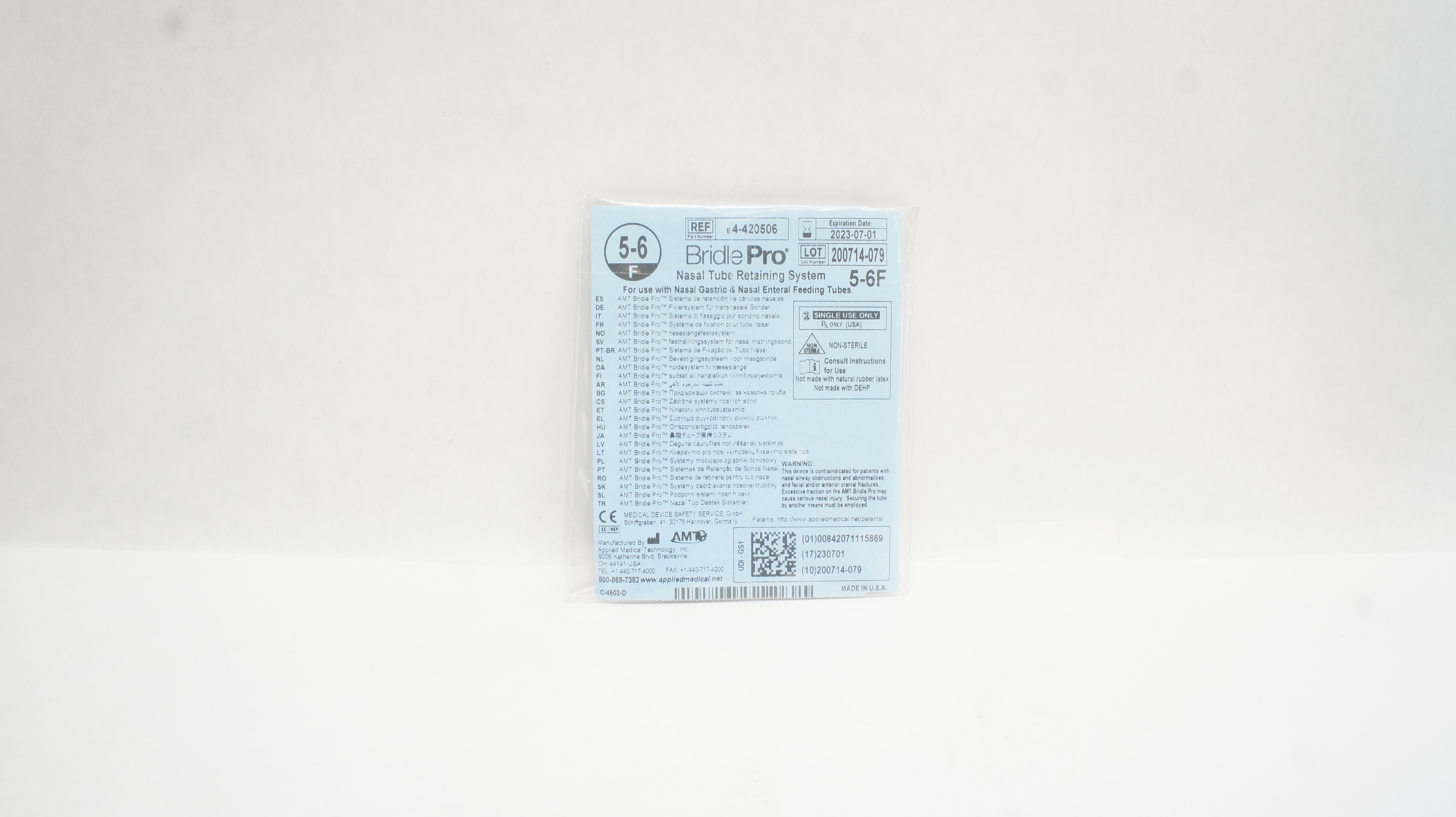 AMT E4-420506 Bridle Pro Nasal Tube Retaining System 5-6F (x)