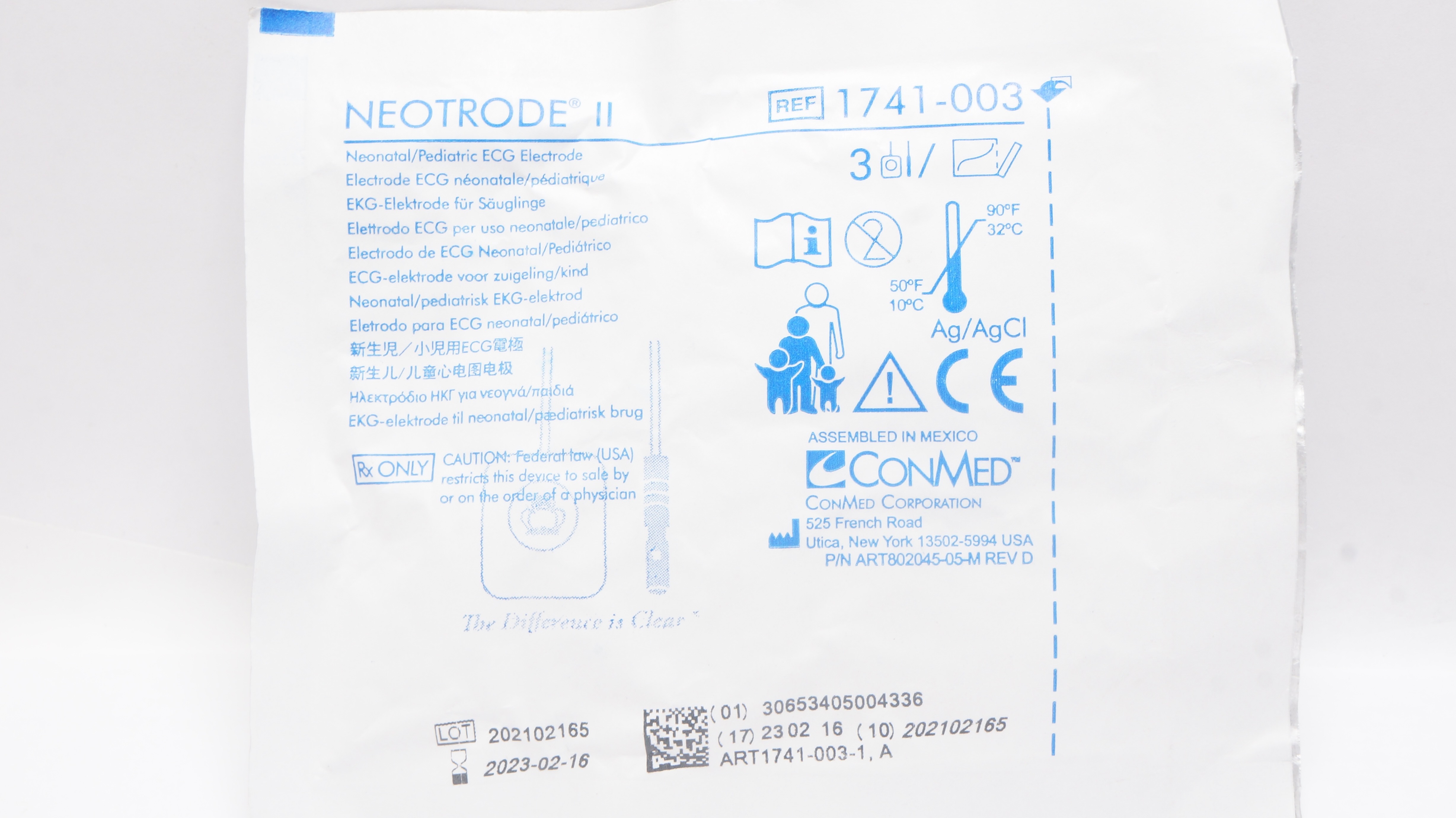 ConMed 1741-003 Neotrode II Neonatal/Pediatric ECG Electrode (x)