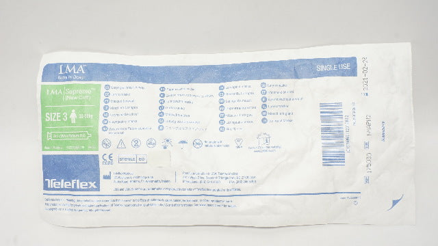 Teleflex 175030 LMA Supreme Laryngeal Mask Airway Size3 30-50kg Air<30ml/60cm(x)