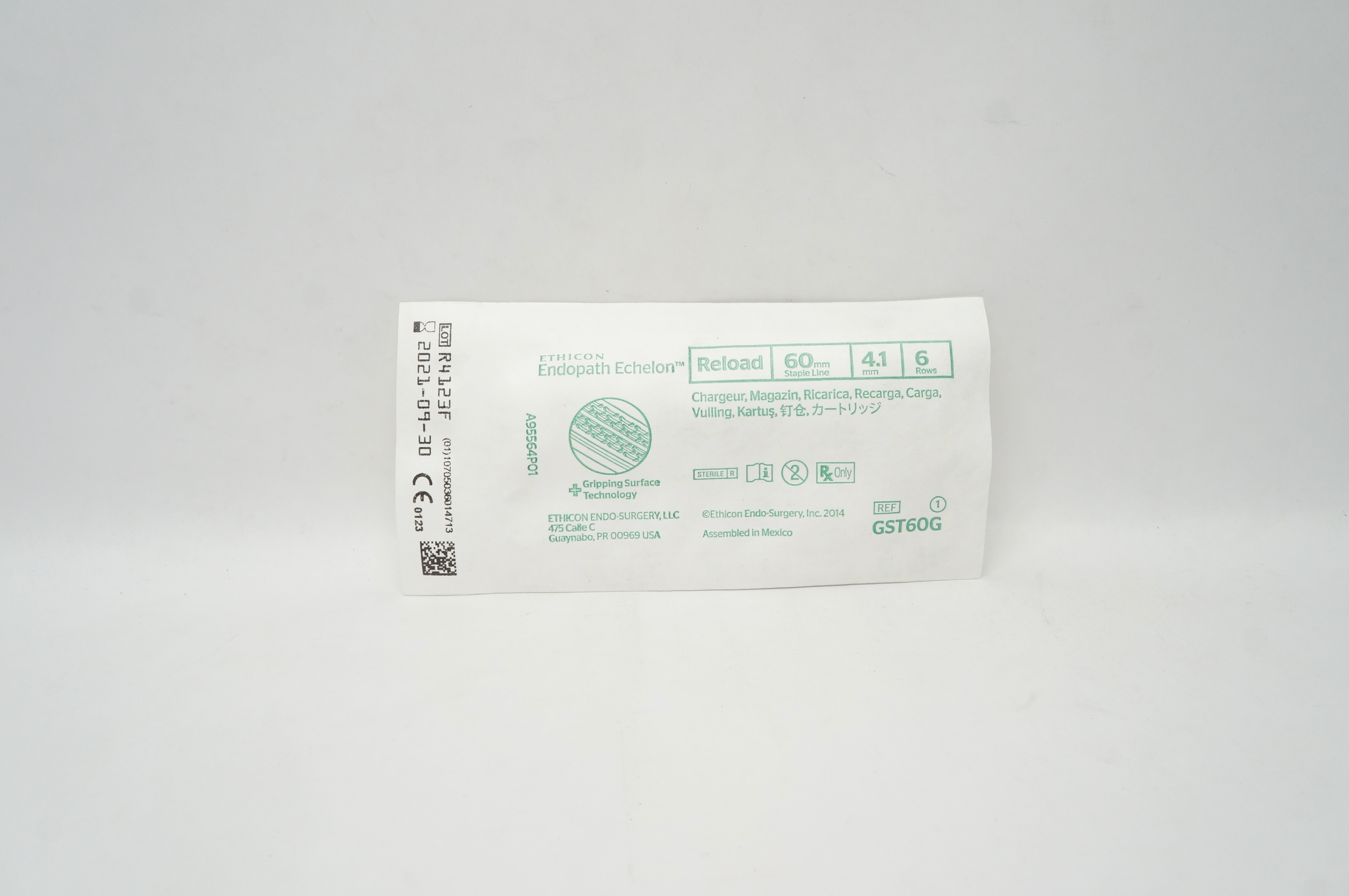 Ethicon GST60G Endopath Echelon Reload 60 mm Staple Line 4.1 mm 6 Rows (x)