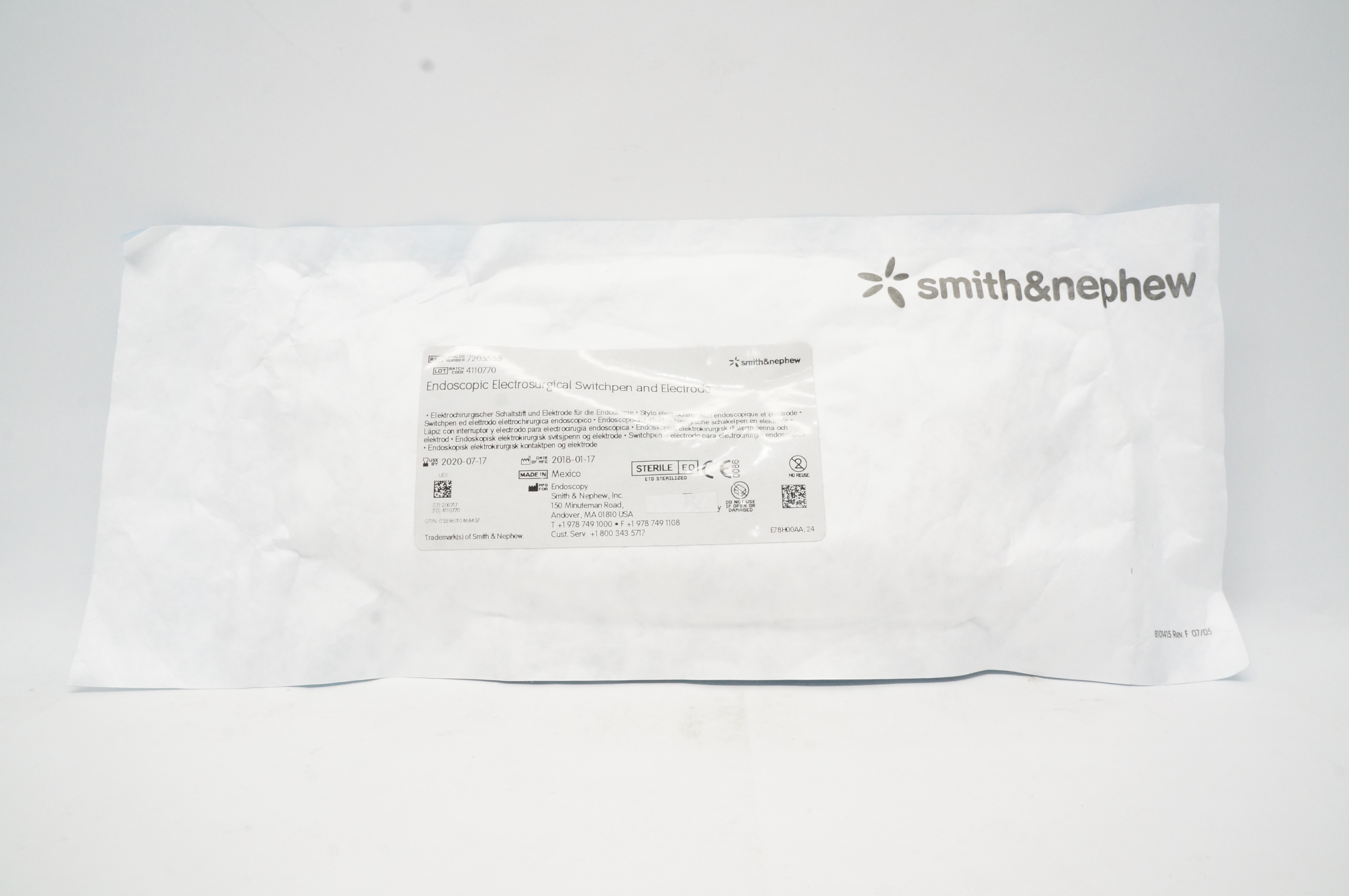 Smith&Nephew 7205565 Endoscopic Electrosurg, Switchpen and Electrode (x)
