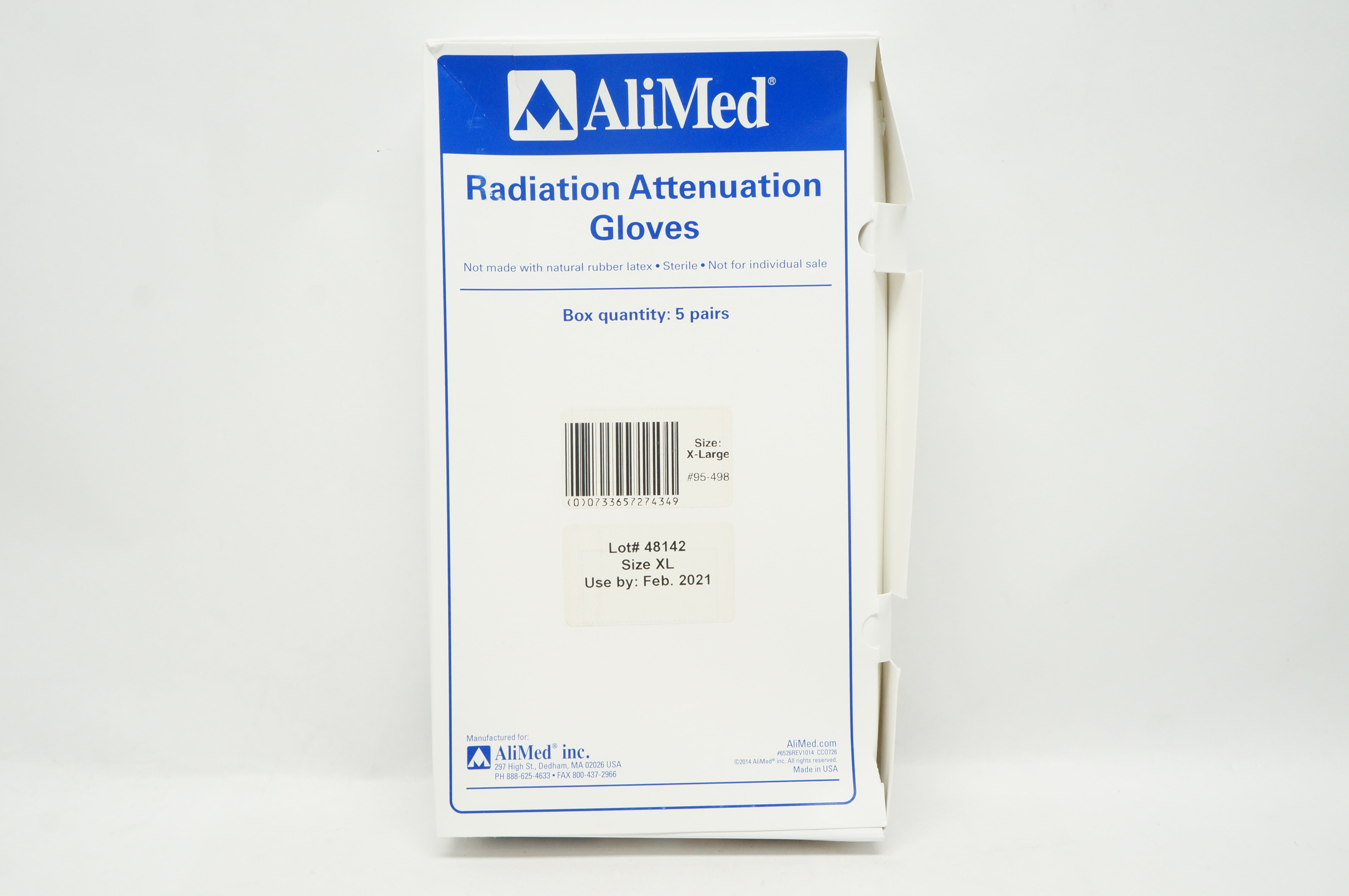 AliMed 95498 Radiation Attenuation Gloves Size XL Box of 5 (x)