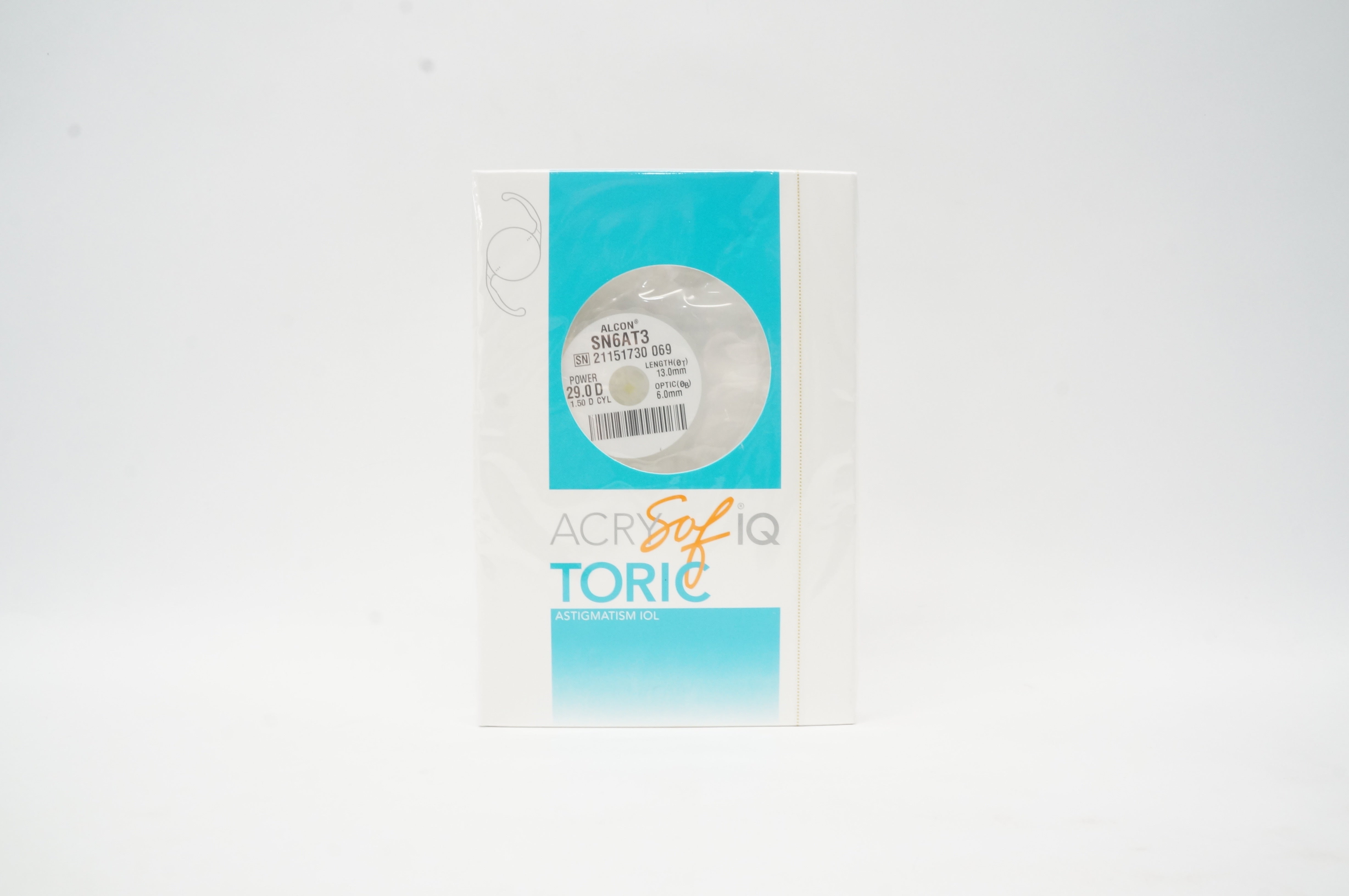 Alcon SN6AT3 AcrySof IQ Toric Astigmatism 29.0D, Length 13.0mm, Optic 6.0mm (x)