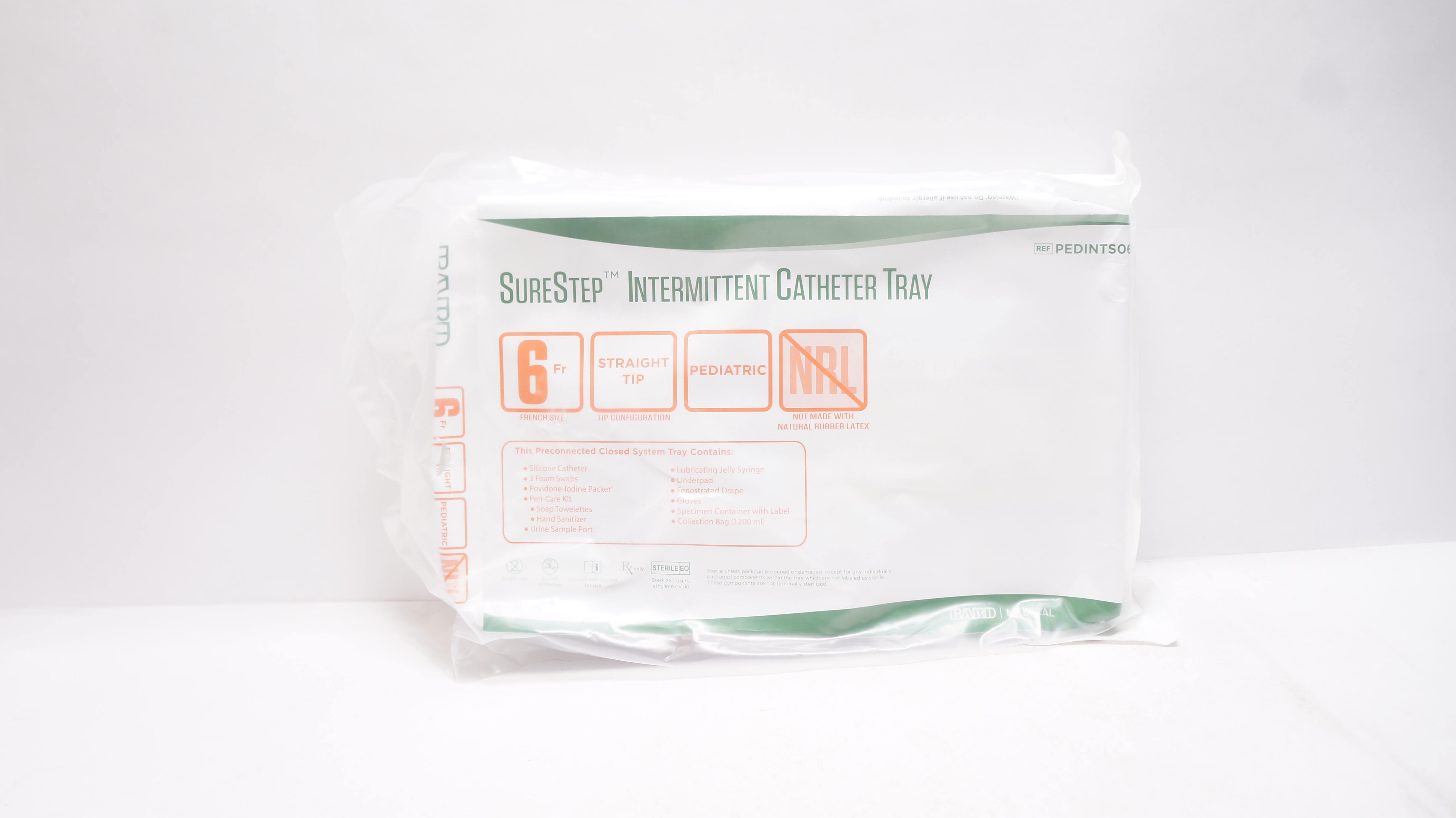 Bard PEDINTS06 SureStep Intermittent Cath. Tray Pediatric 6Fr (x)