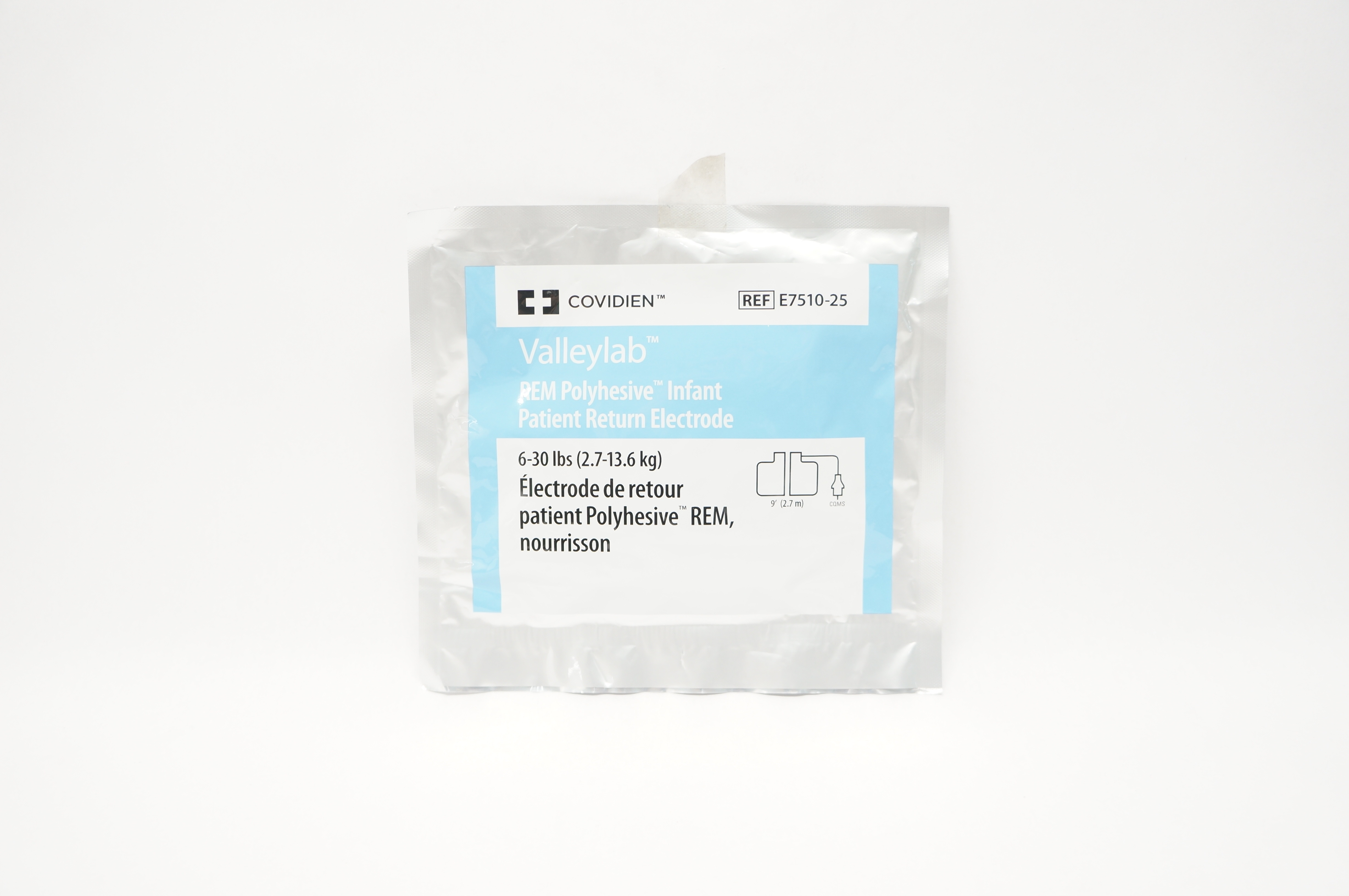 Covidien E7510-25 Valleylab REM Polyhesive Infant Patient Electrode 6-30lbs  (x)