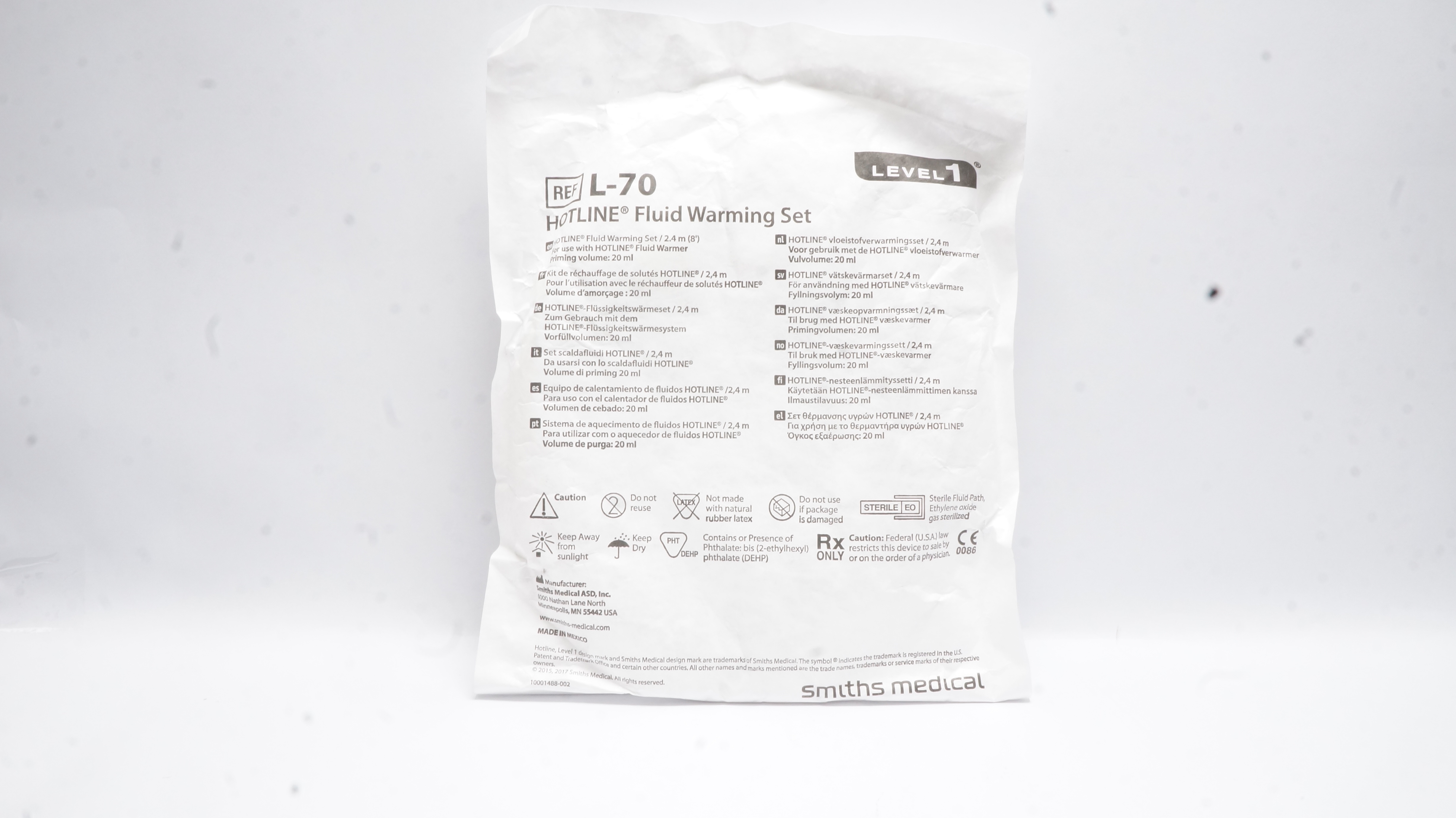 Smiths Medical L-70NI HOTLINE Fluid Warming Set 8ft. (x)