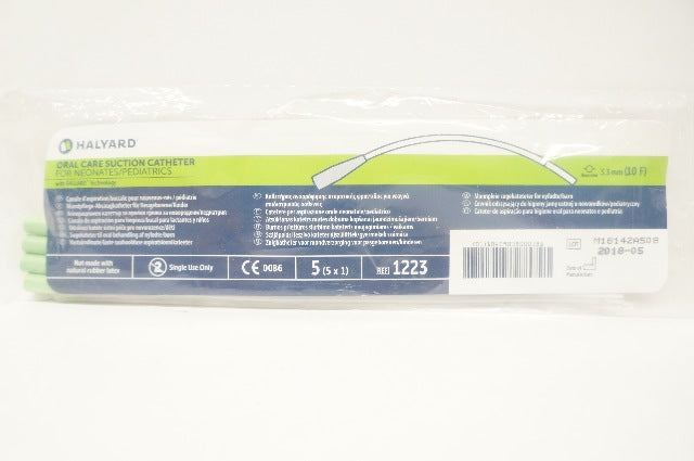 Halyard 1223 Oral Care Suction Cath. 10F - Pack of 5