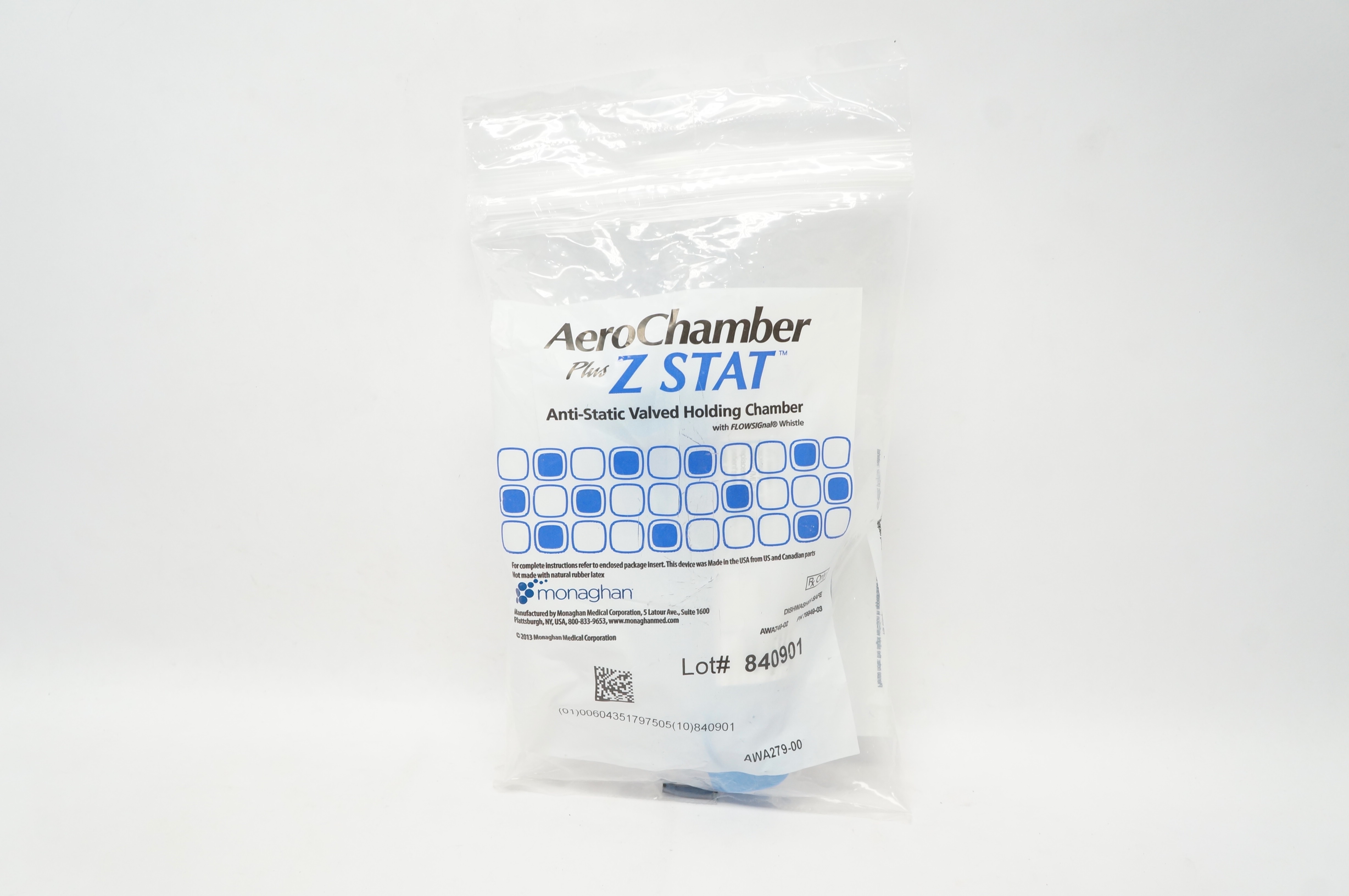 Monaghan AWA279-00 AeroChamber Plus Z Stat Anti-Static Valved Holding Chamber