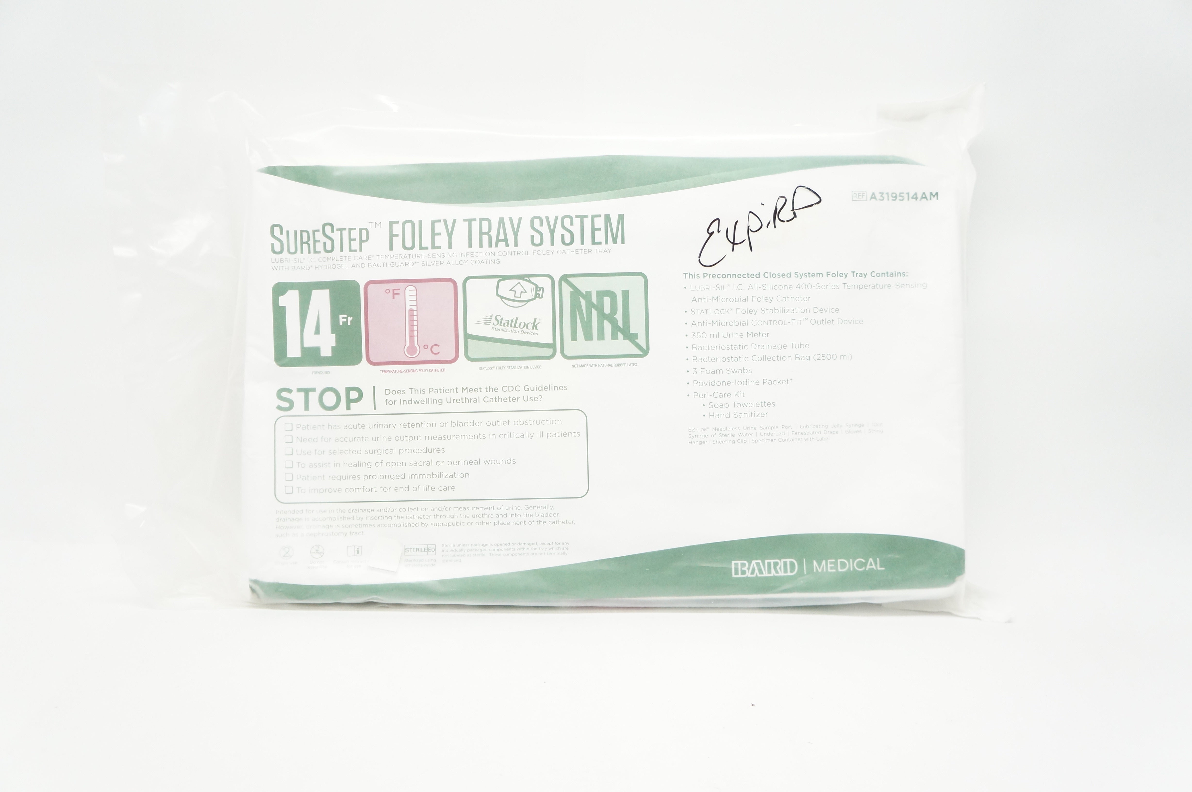 Bard A319514AM SuperStep Foley Tray System 14Fr (x)