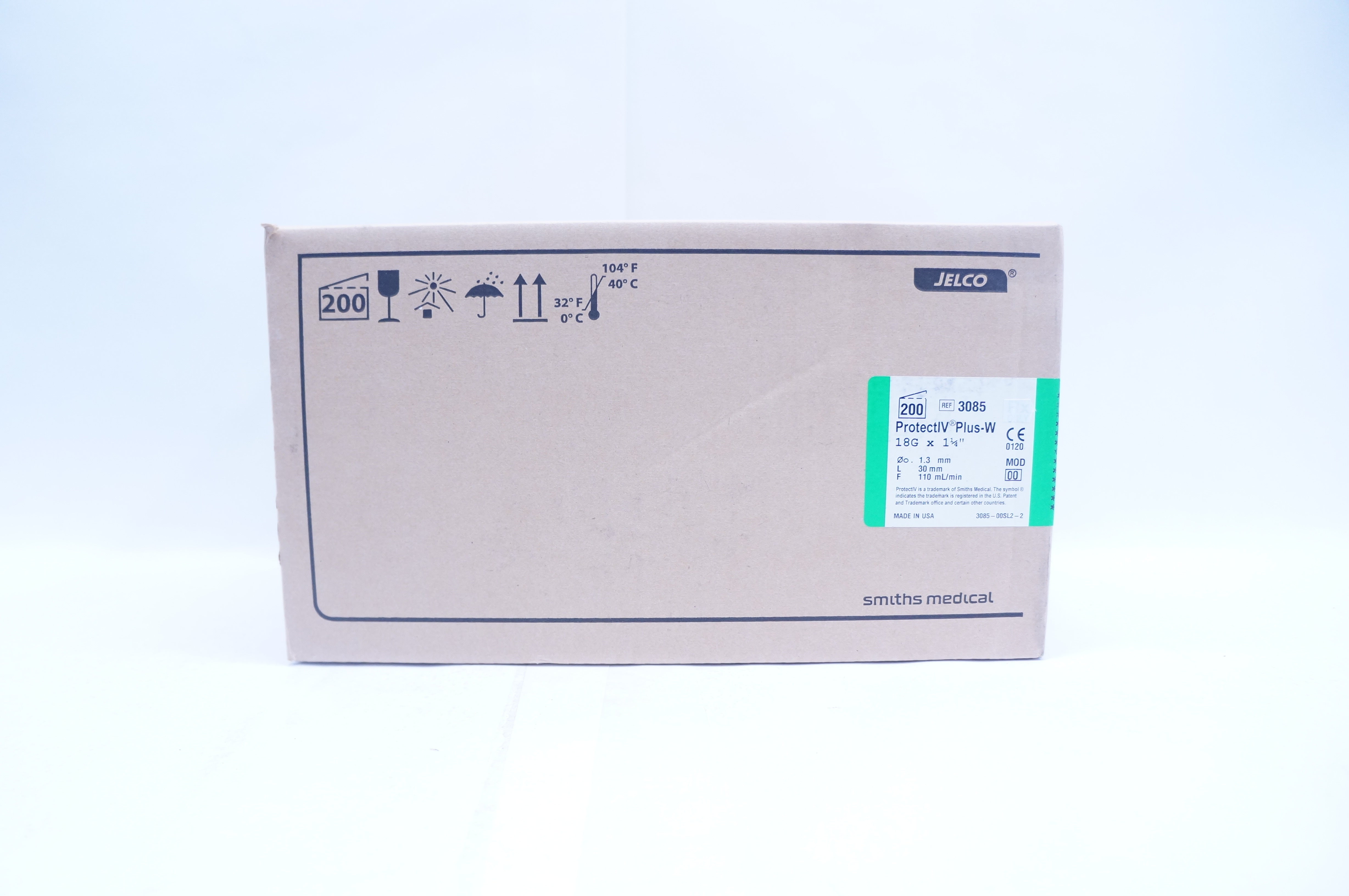 Smiths Medical 3085 ProtectIV Plus-W 18G x 1-1/4inch MOD 00 (x) - Case of 200