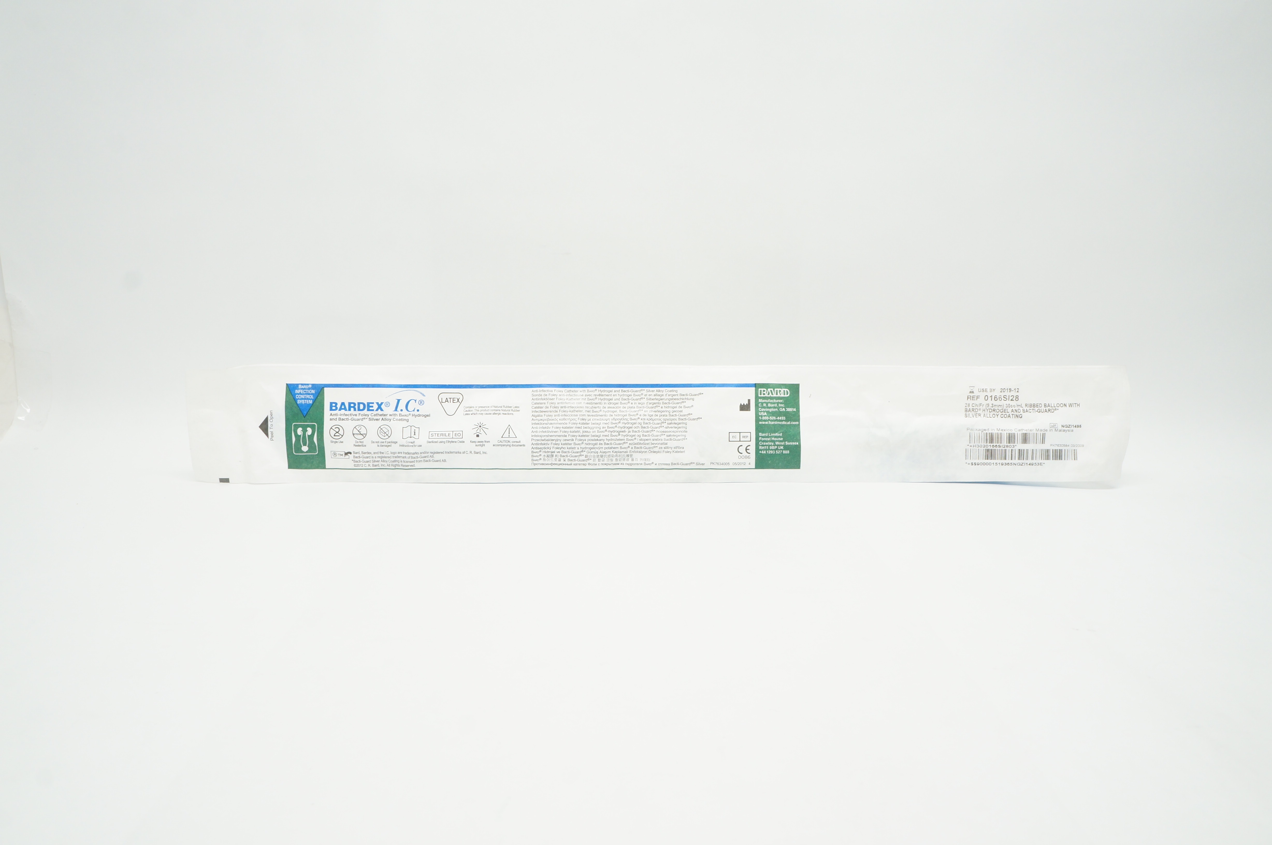 Bard 0166SI28 Bardex I.C. Anti-Intective Foley Cath. 28Fr. 30cc (x)