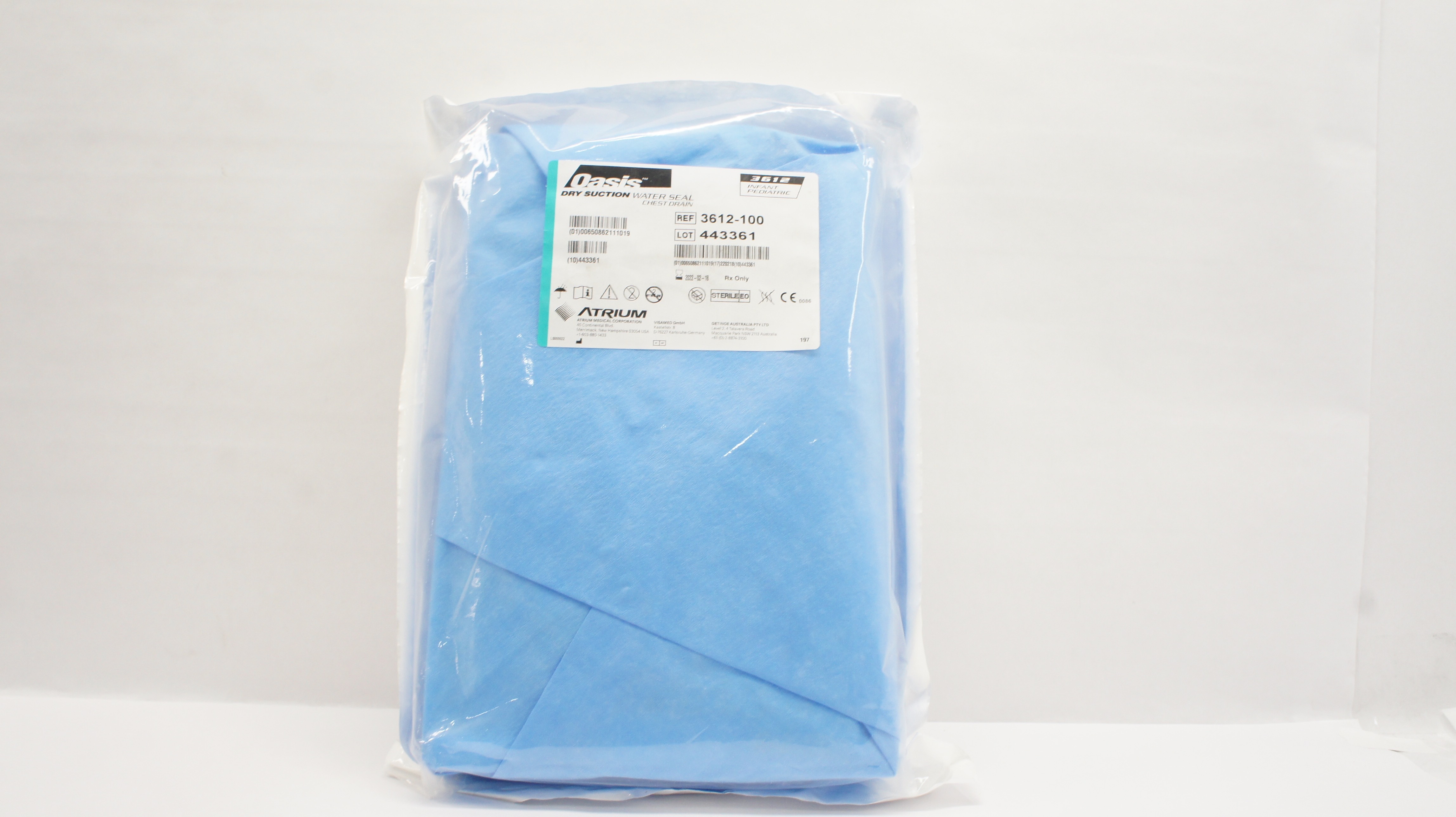 Atrium 3612-100 Oasis Dry Suction Water Seal Chest Drain Infant Pediatric (x)