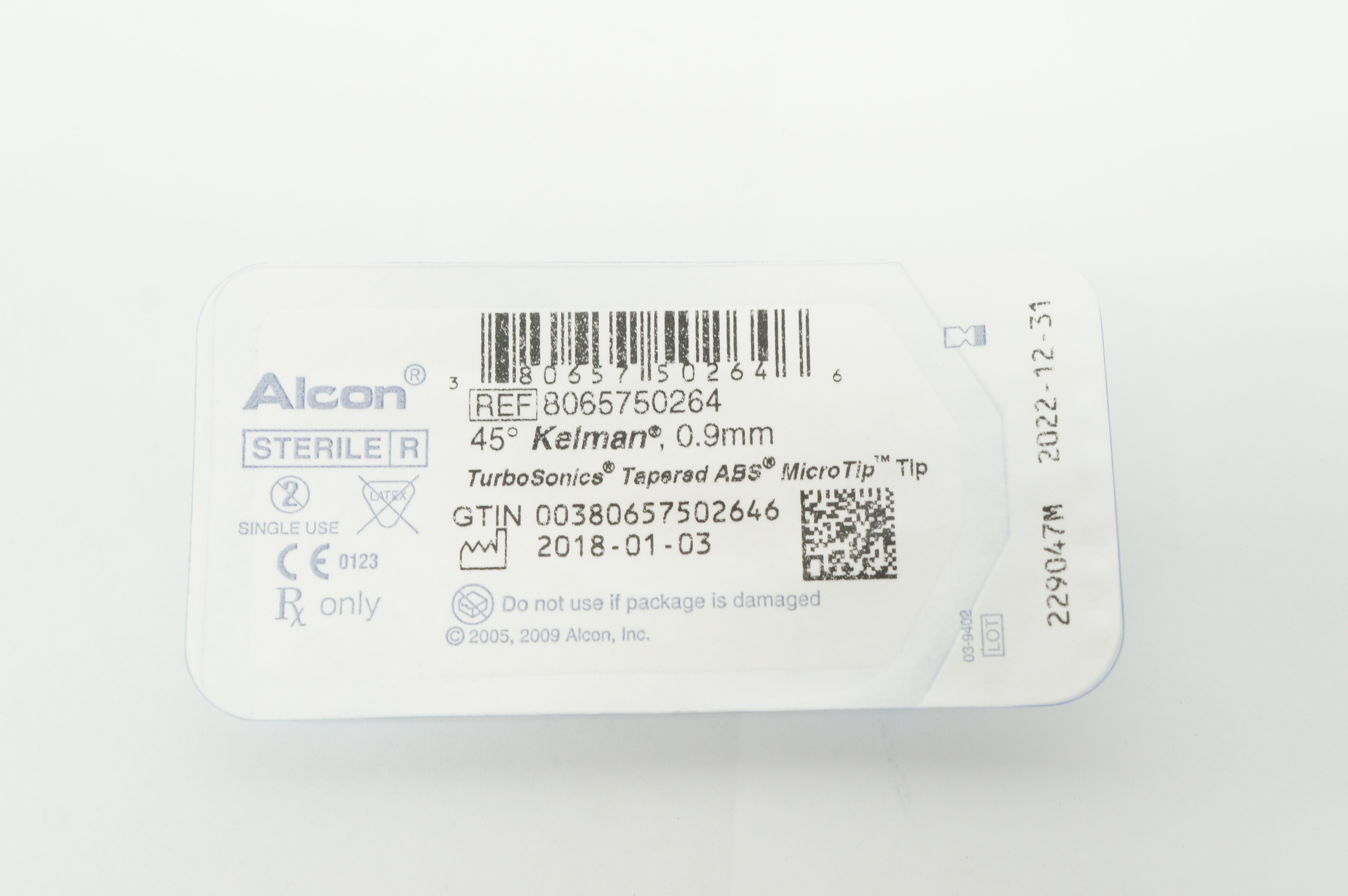 Alcon 8065750264 Kelman 45 Degree 0.9mm TurboSonics Tapered ABS MicroTip