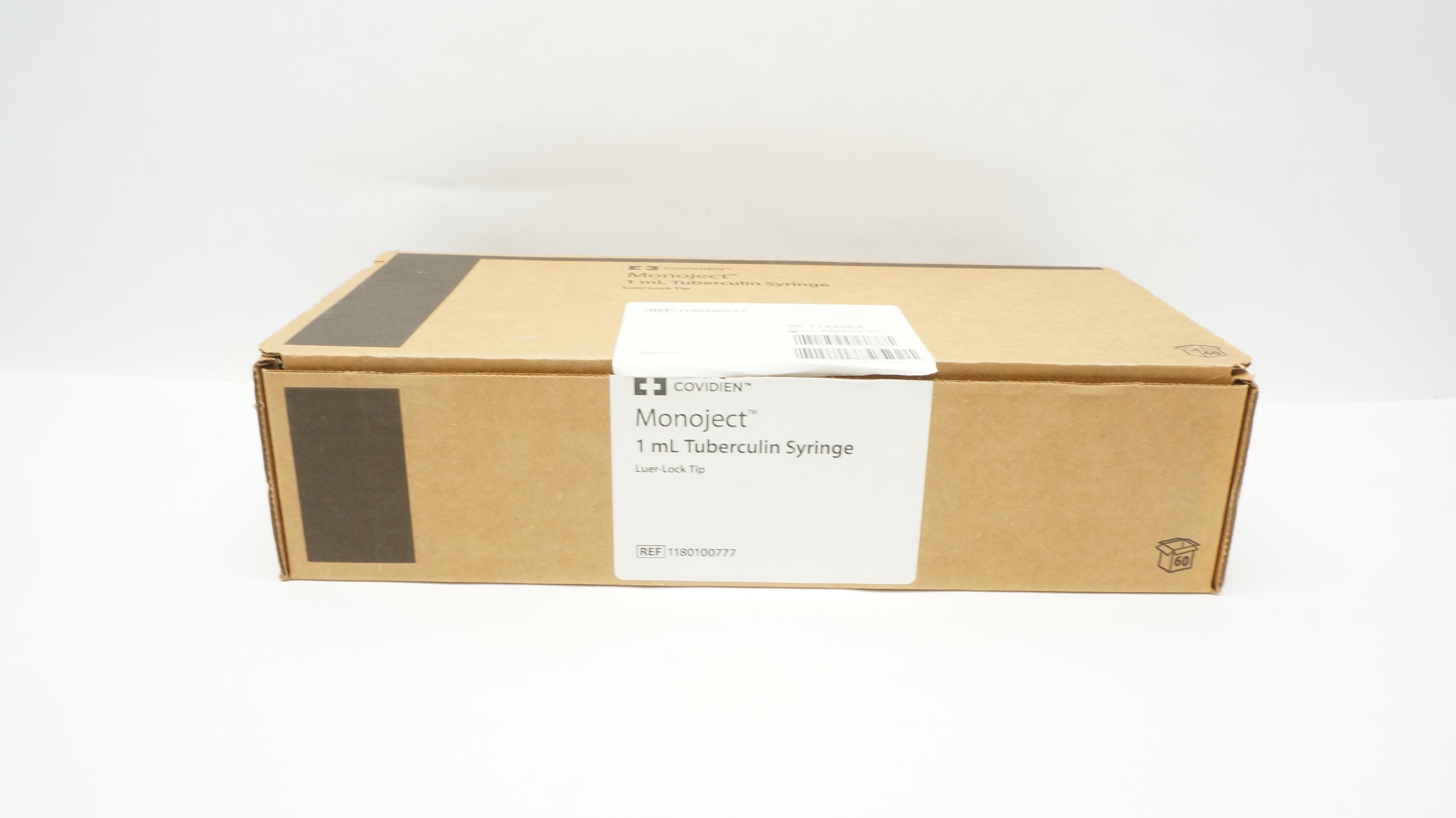 Covidien 1180100777 Monoject Tuberculin Syringe Luer-Lock Tip 1 mL - Box of 54