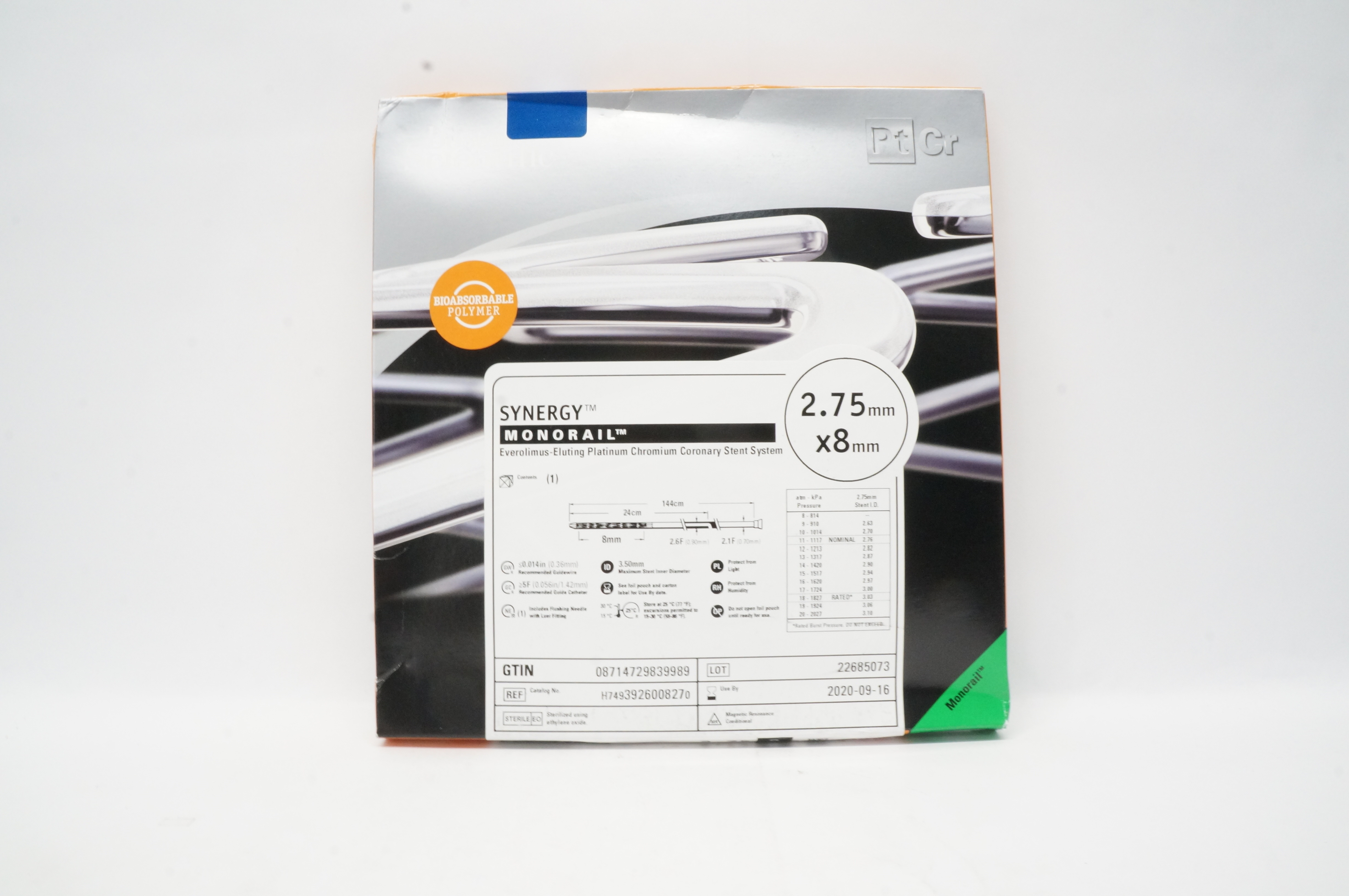 Boston Scientific H7493926008270 Synergy Coronary Stnt System 2.75mm x 8mm (x)