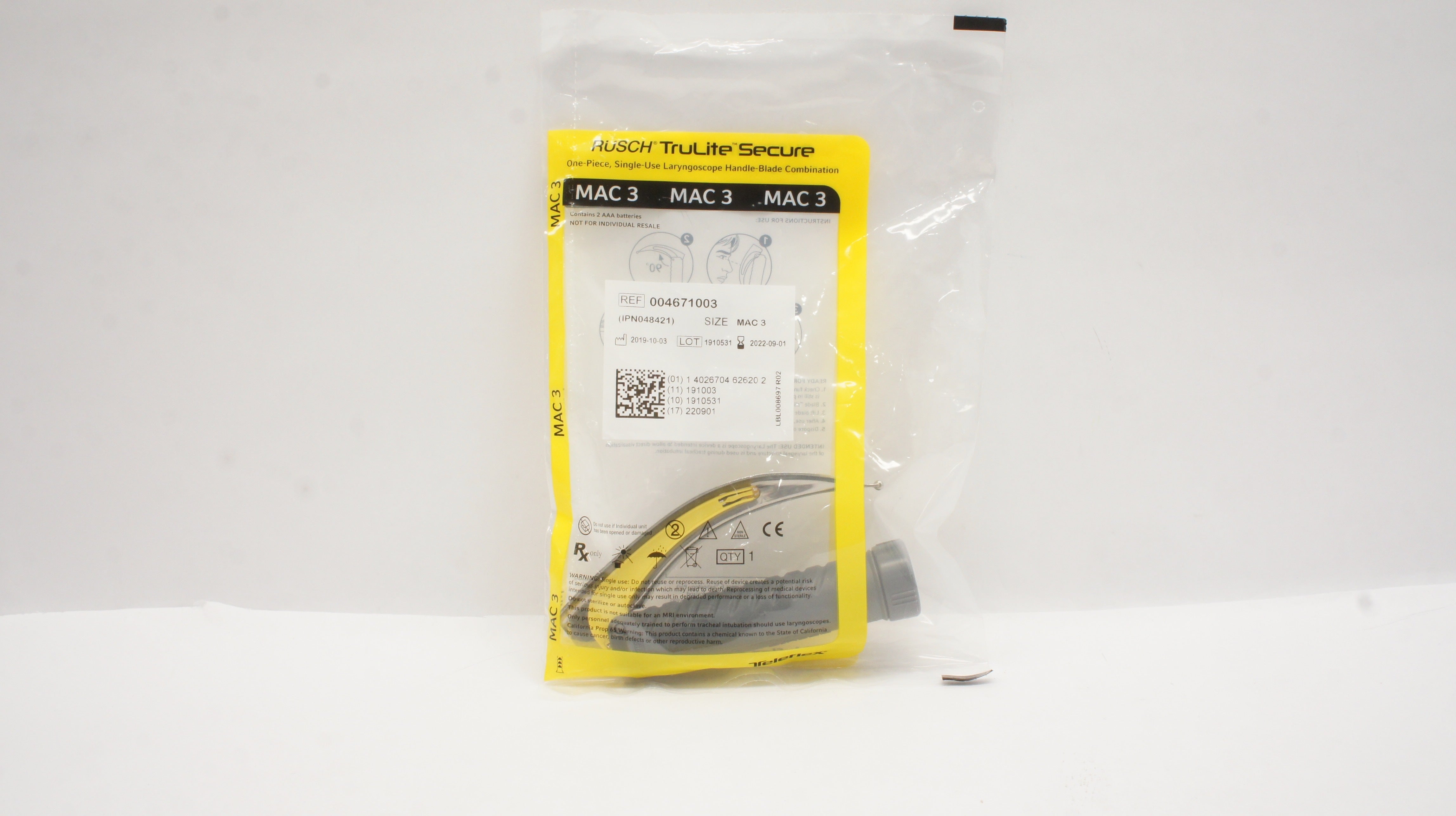 Teleflex 004671003 Rusch TruLite Laryngoscope Handle-Blade Combination MAC 3 (x)