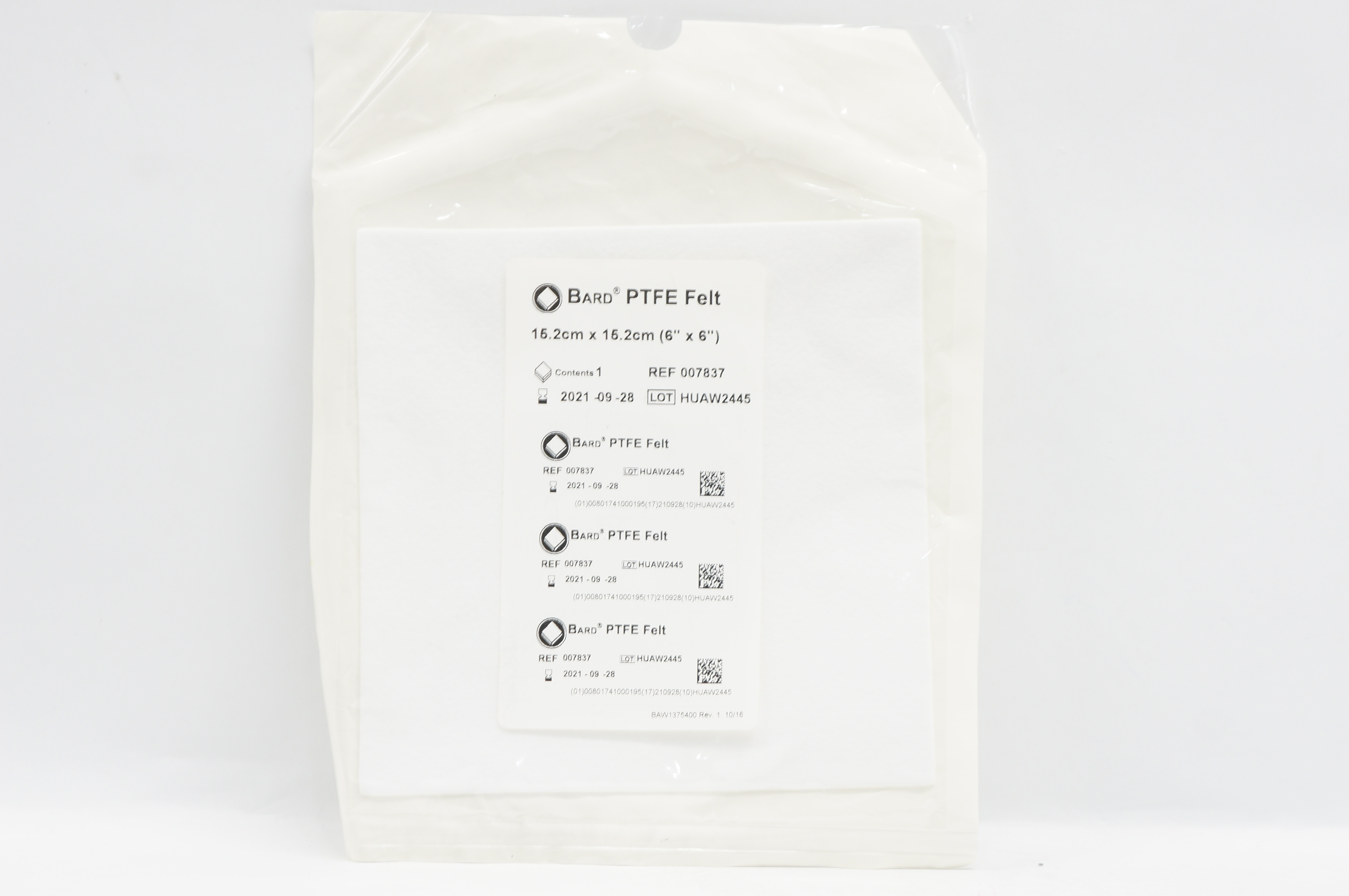 Bard 007837 PTFE Felt 6 inch x 6 inch (x)