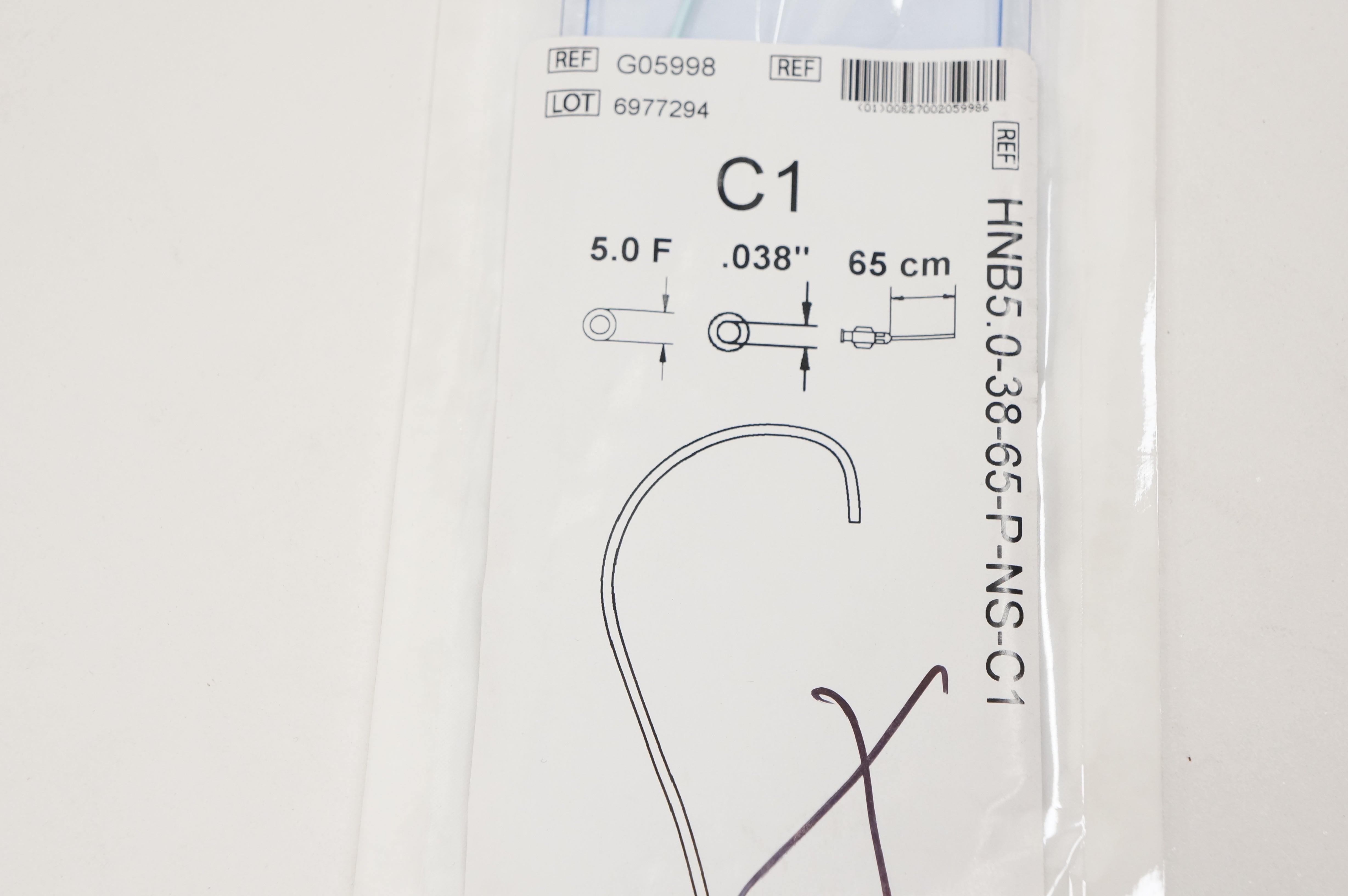 Cook Medical G05998 Torcon NB Advantage Cath. 5.0F x 0.038inch x 65cm (x)