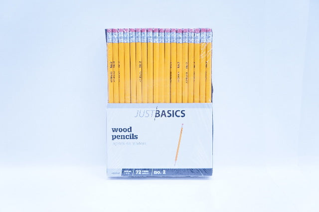 OfficeMax OM99382 Just Basics Wood Pencils Yellow N2, 2 Boxes- Box of 72