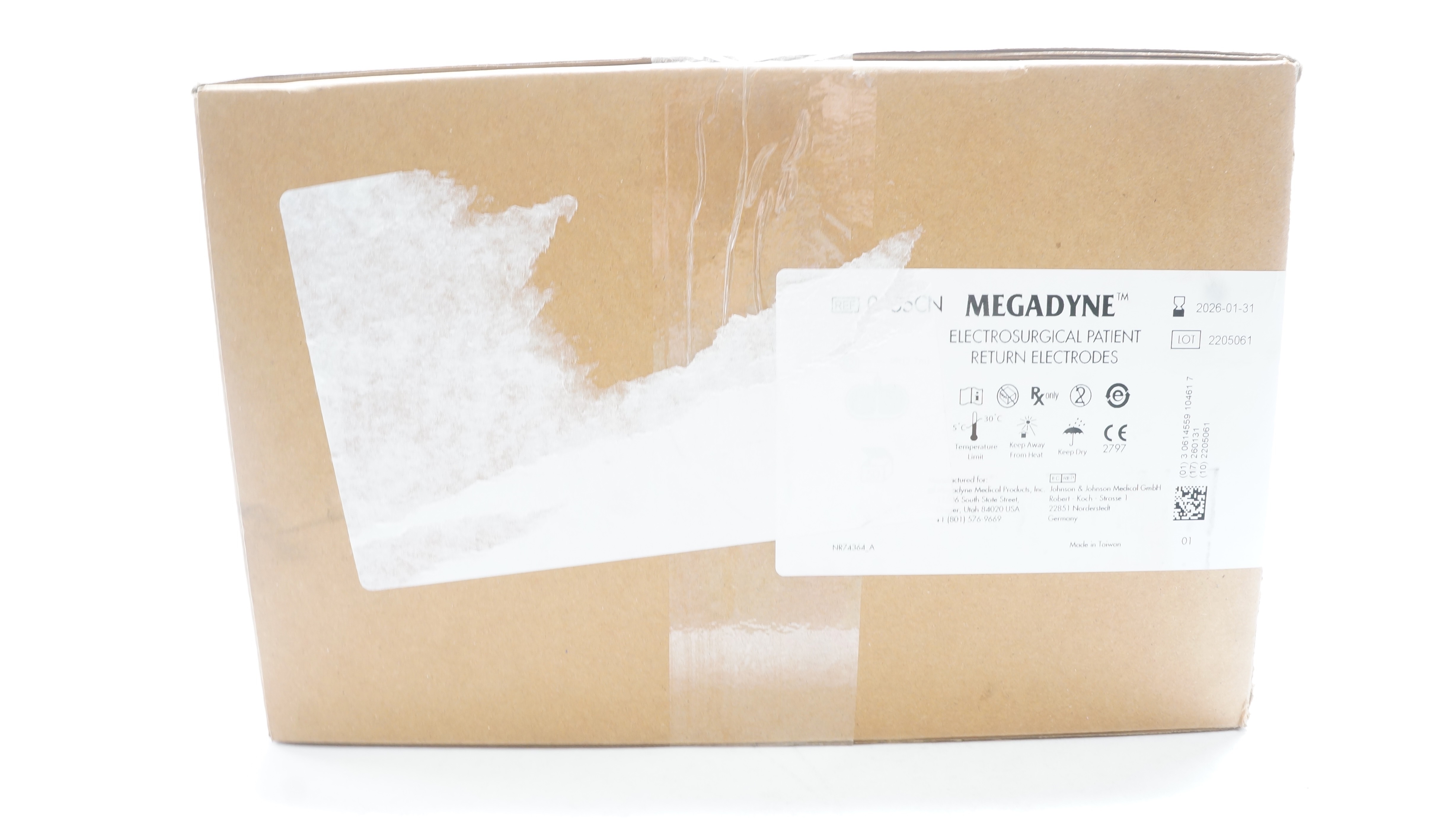 Megadyne 0855CN Electrosurgical Patient, Return Electrodes, 9Ft Box of 50