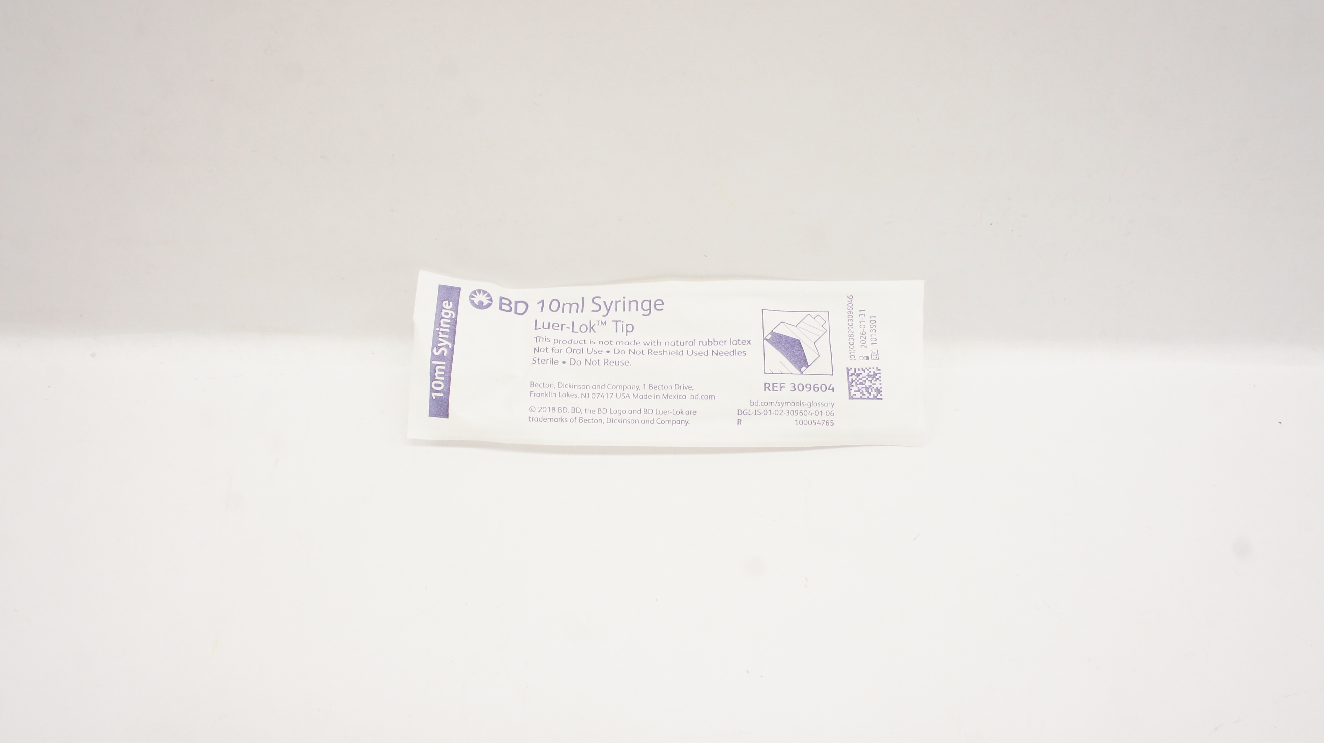 309604 BD 309604 10mL Syringe Luer-Lok Tip