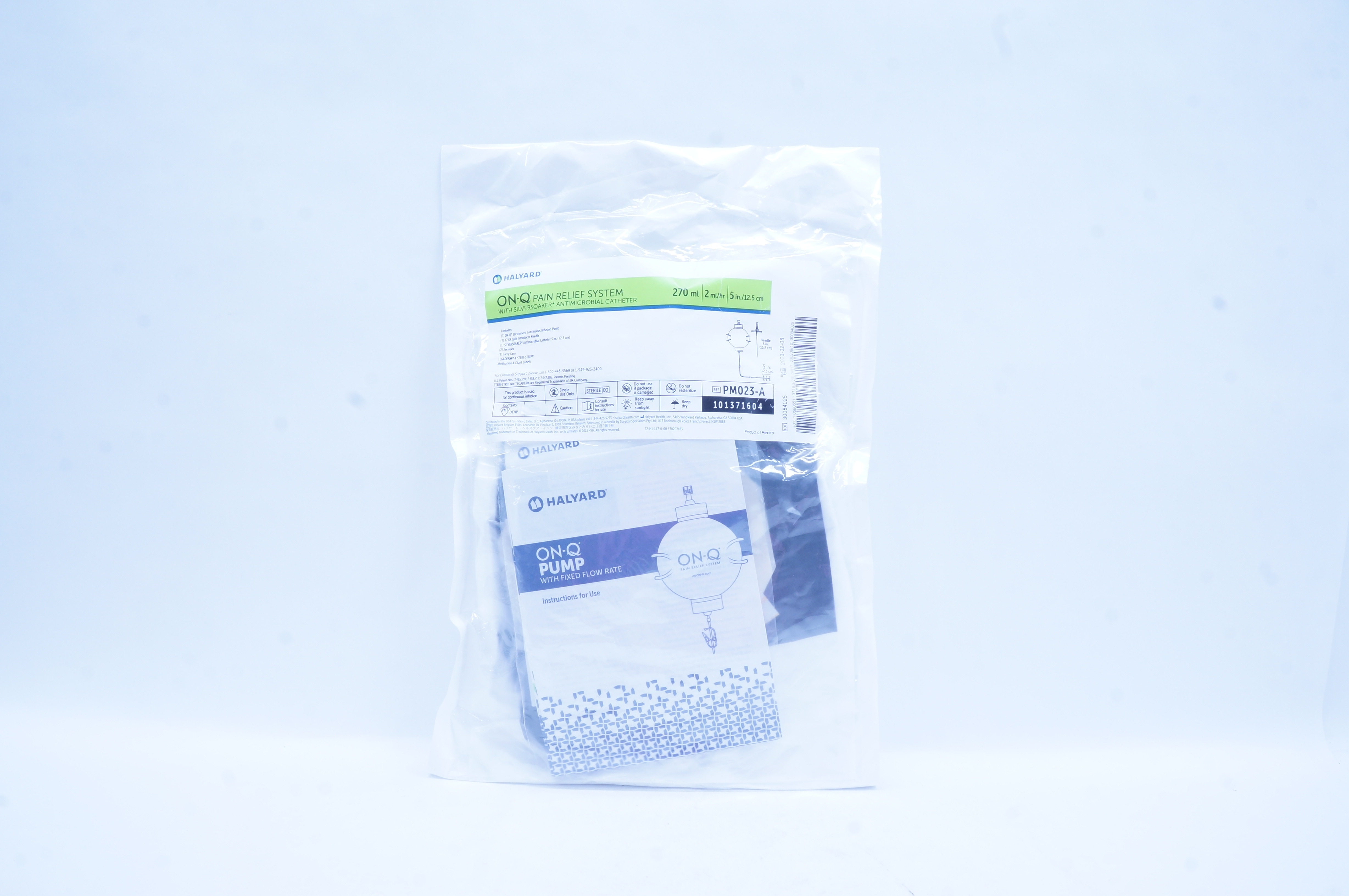 Halyard PM023-A On-Q Pain Relief System W/Antimicrobial Cath. 270ml x 5 inch