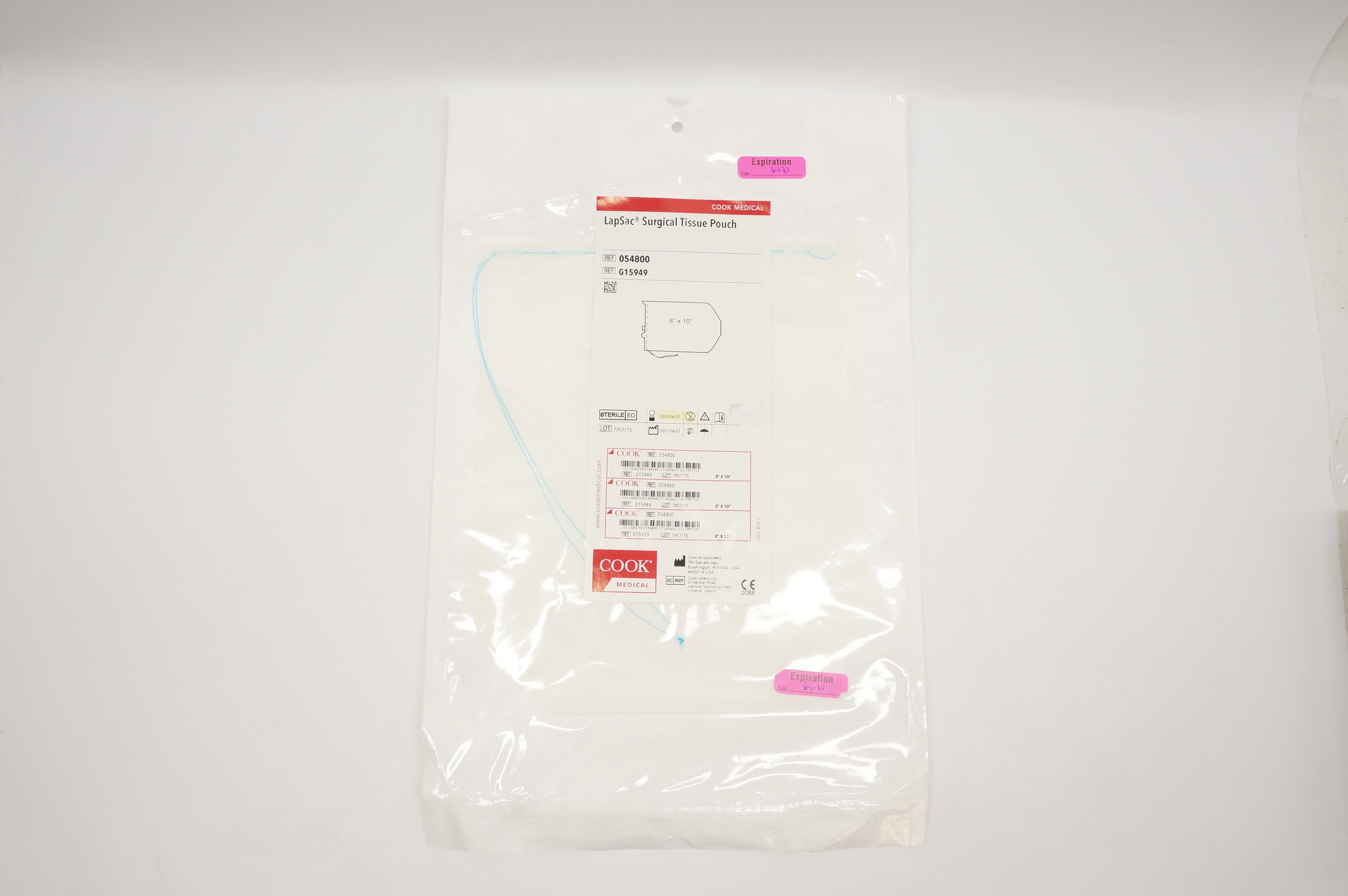 Cook 054800 LapSac Surgical Tissue Pouch 8inch x 10inch (x)