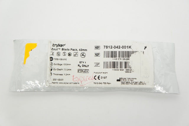 Stryker 7812-042-001K EZout Blade Pack 42mm C.E. 10.0mm (x)