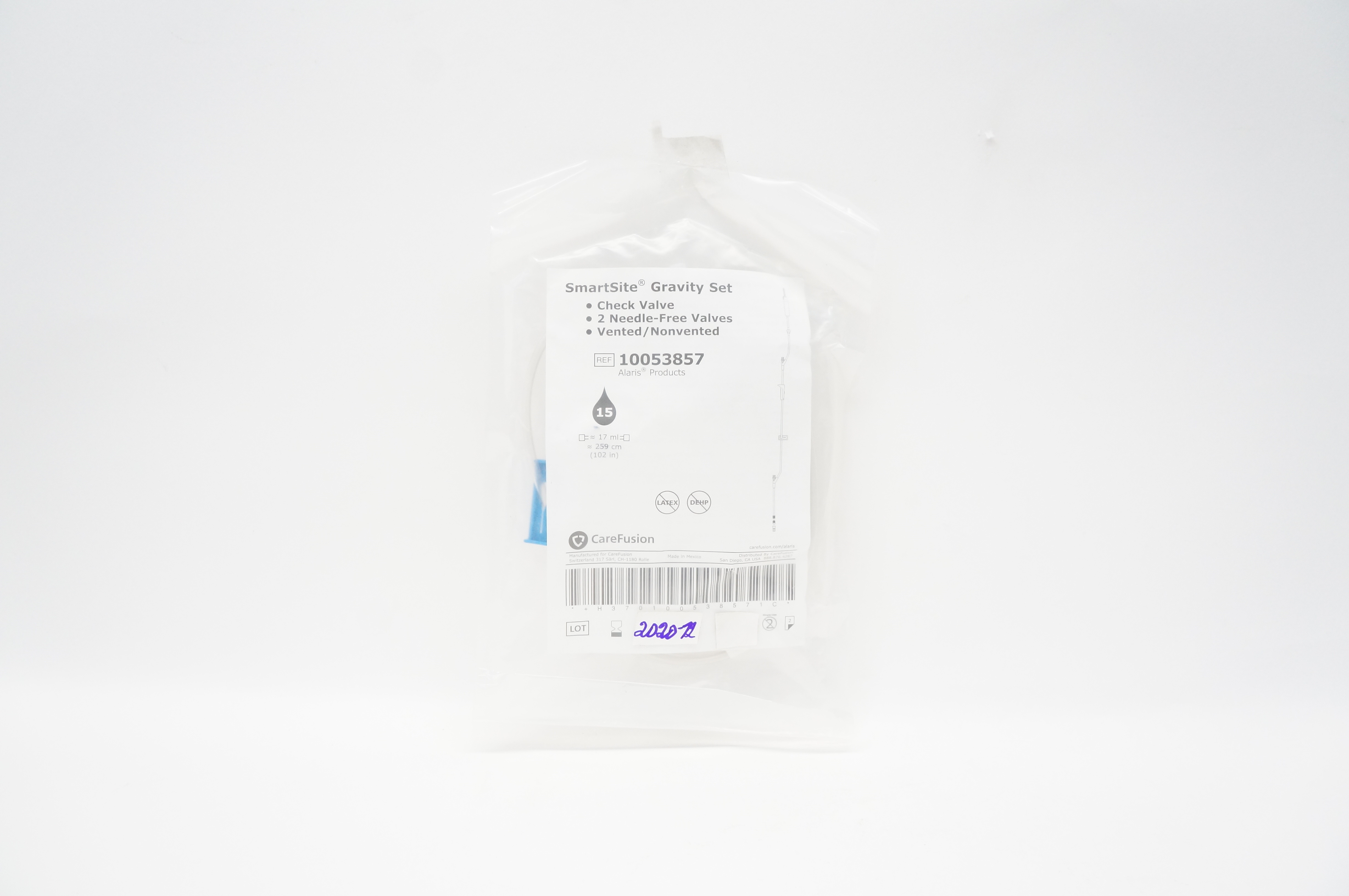 CareFusion 10053857 SmartSite Gravity Set 15 17ml 102inch (x)