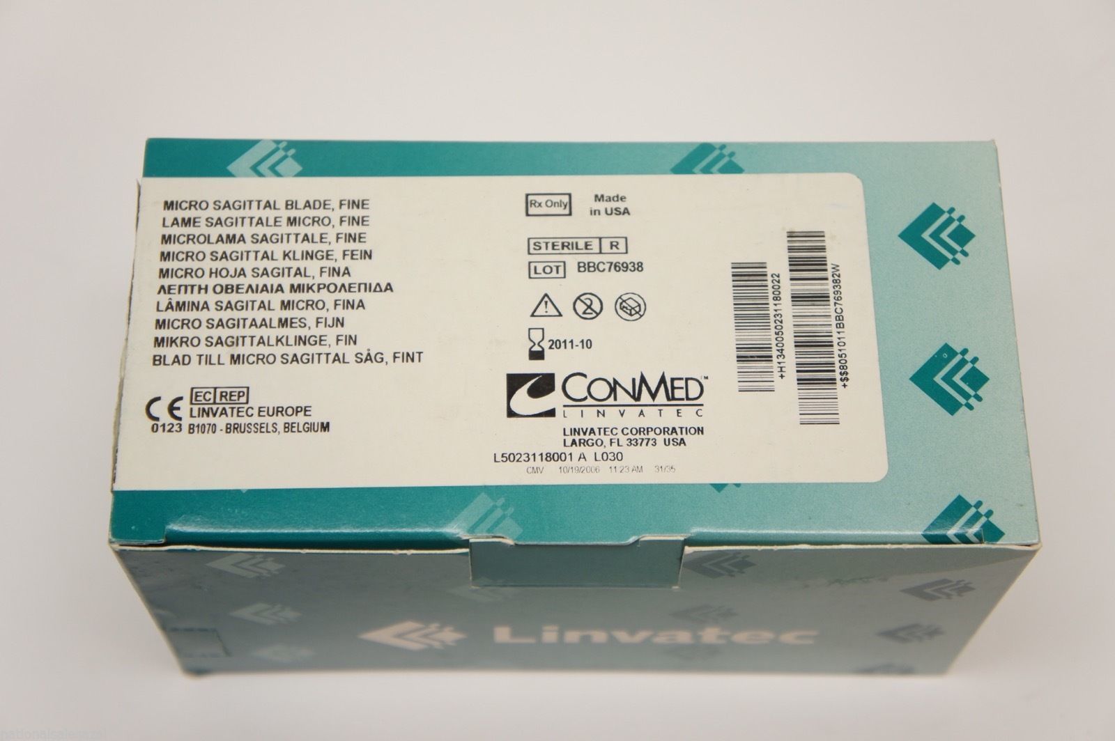 5023118 ConMed Micro Sagital Blade Fine 9.5 x 25.5 x 0.4mm (x) Box