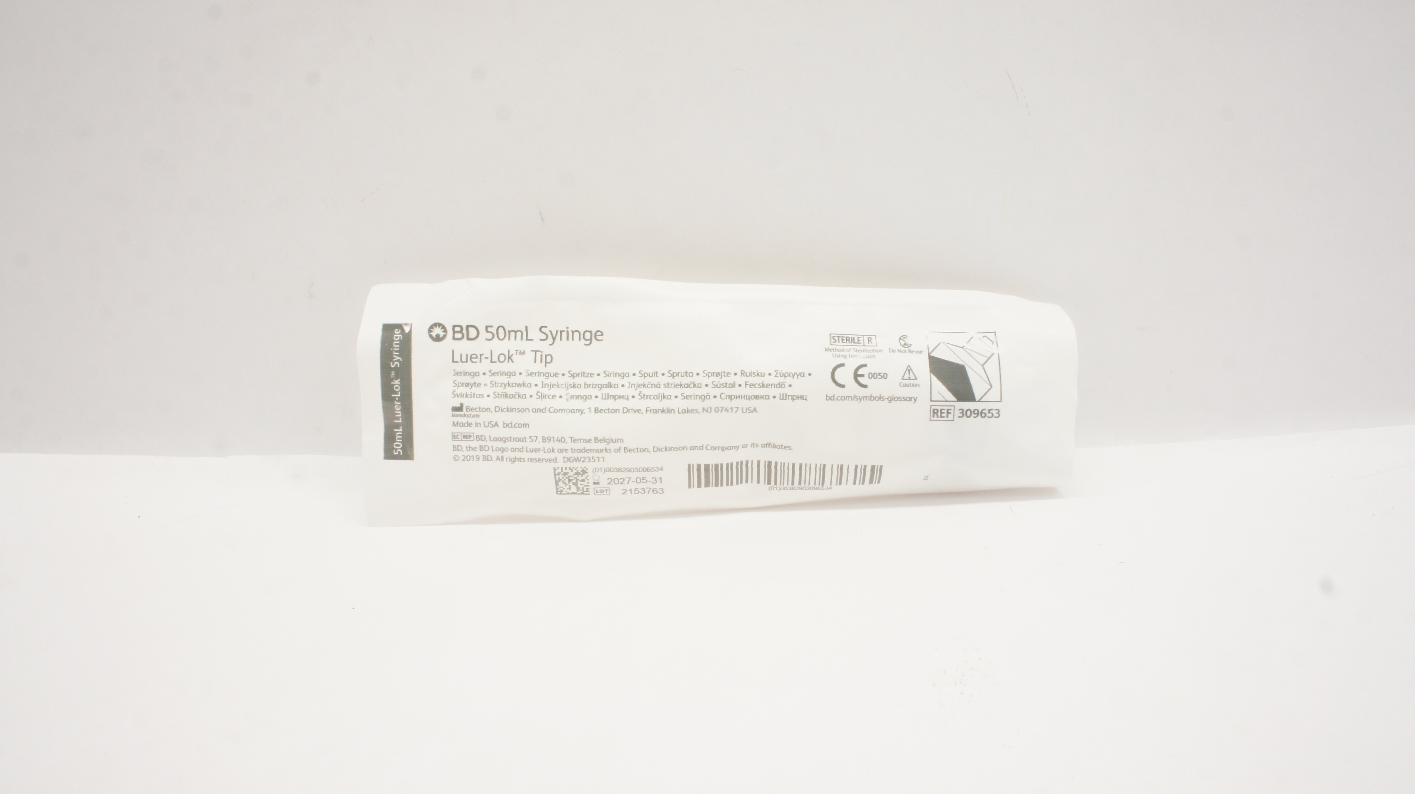 BD 309653 50ml Syringe Luer-Lok Tip