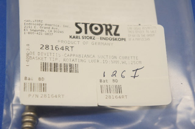 Karl Storz 28164RT De Divitiis-Cappabianca Suction Curette