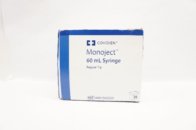 Monoject Injectomatic Covidien 8881560224 Monoject 60mL Syringe with Regular Luer Tip - Box of 20