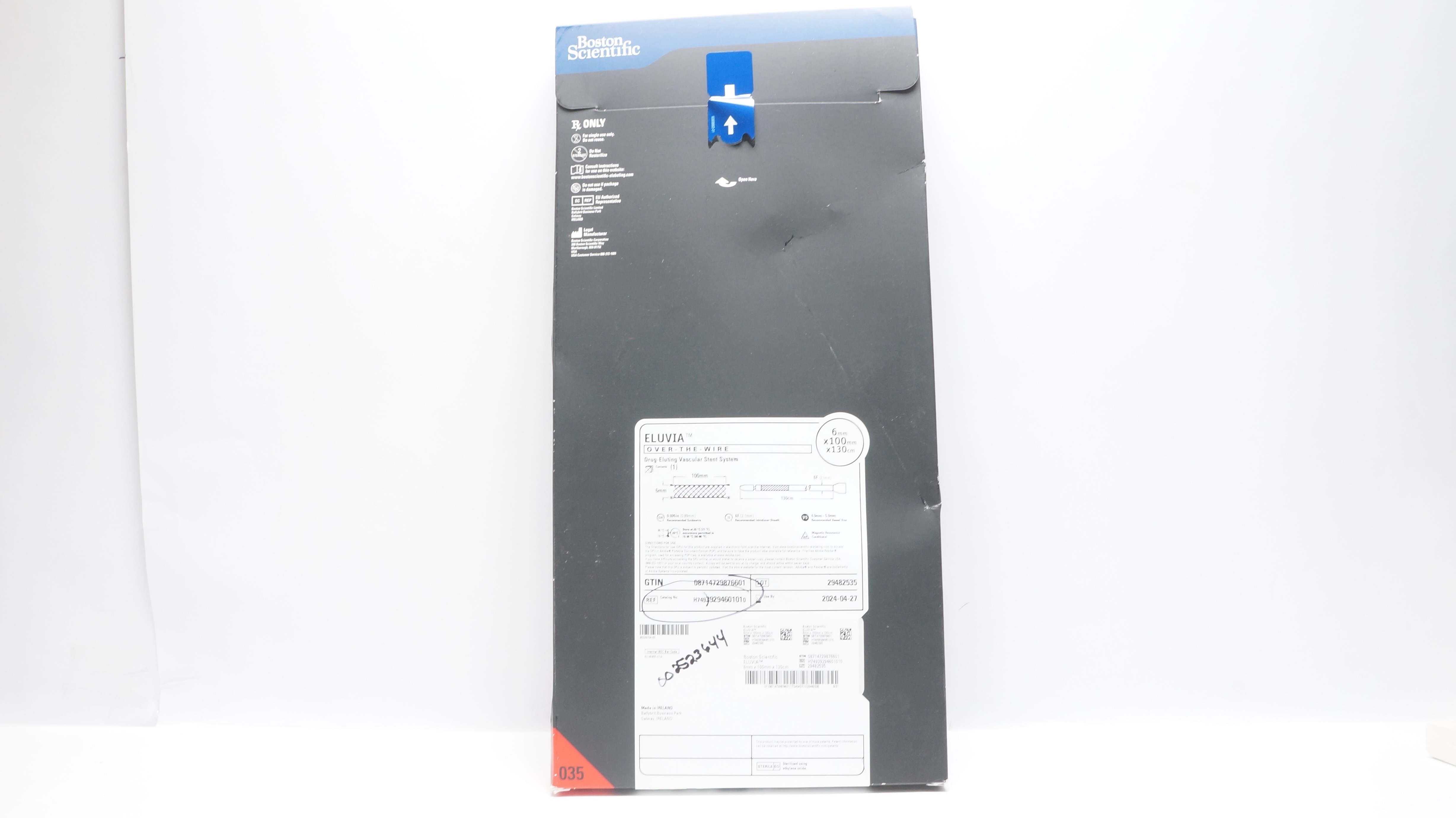 Boston Scientific H74939294601010 Eluvia Vascular Stnt System 6 x 100mmx130cm(x)