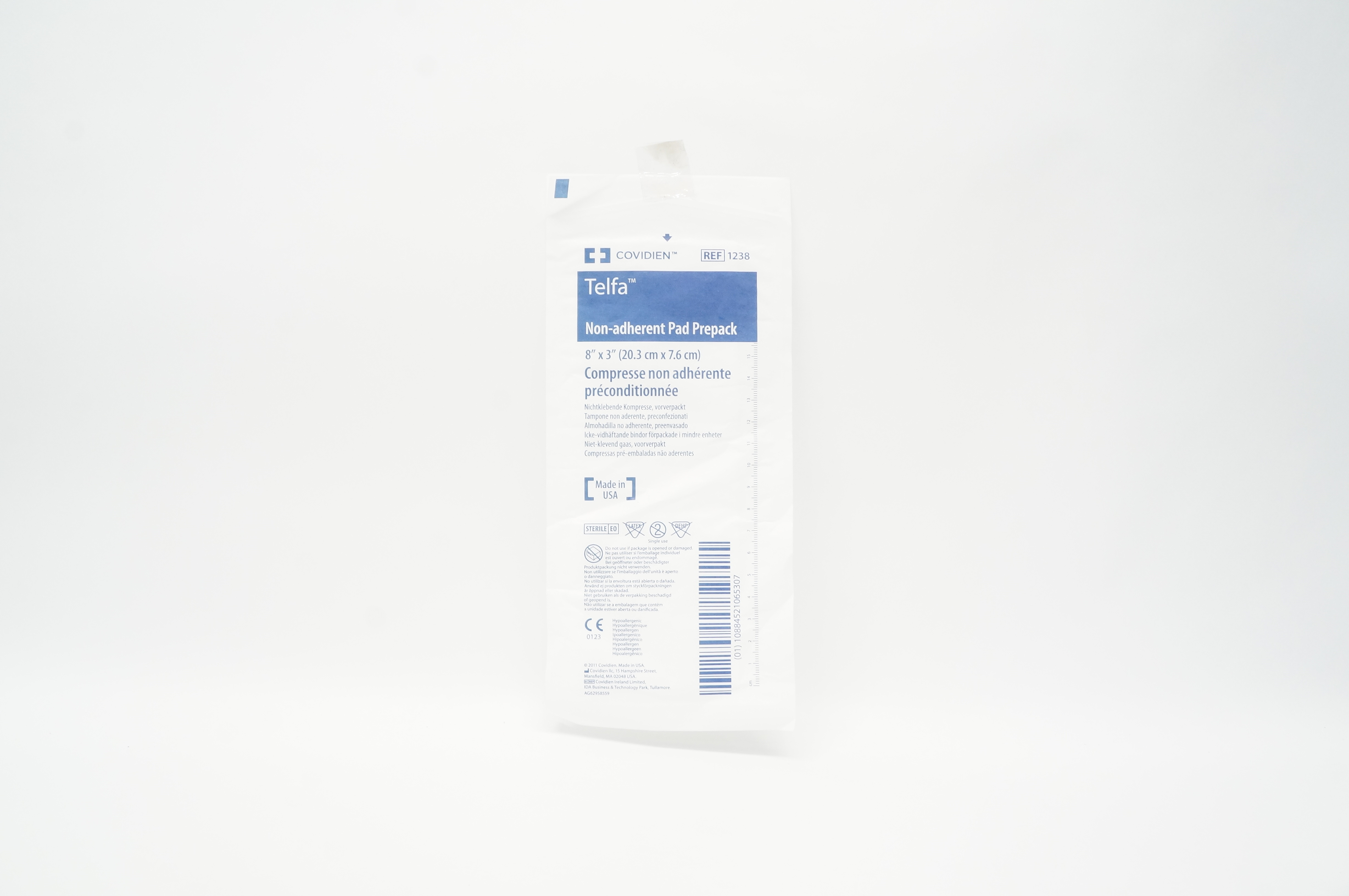 Covidien 1238 Telfa Non-Adherent Pad Prepack 8inch x 3inch