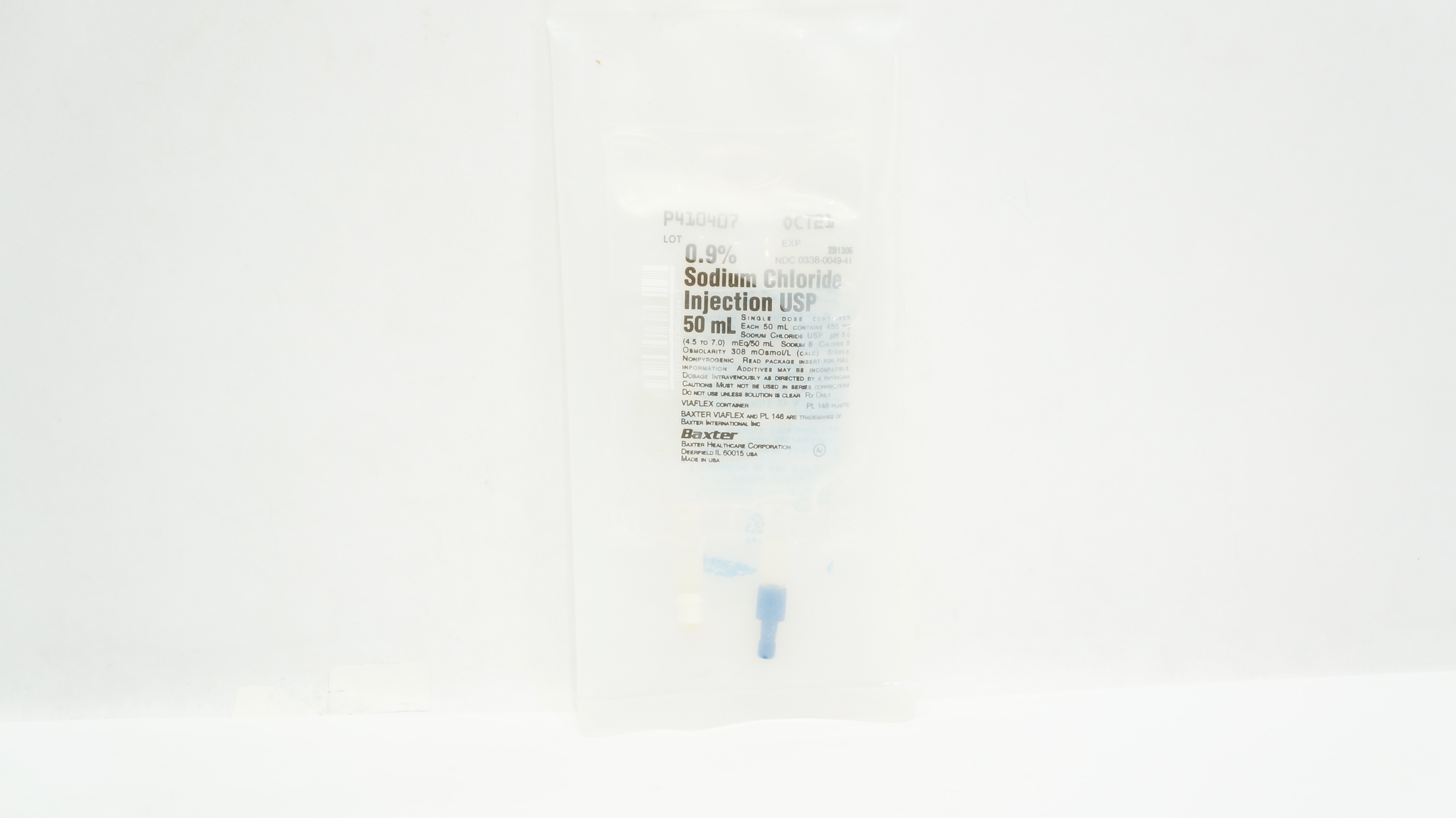 Baxter 2B1306 0.9% Sodium Chloride Injection USP 50ml