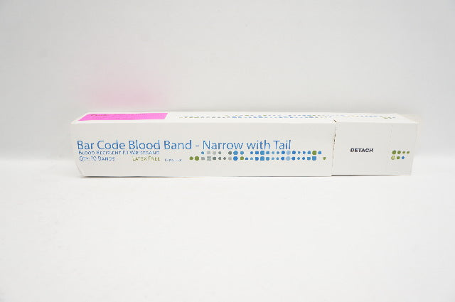 PDC 2439-16-PDB Securline Barcode Blood Band Narrow Red - Box of 10