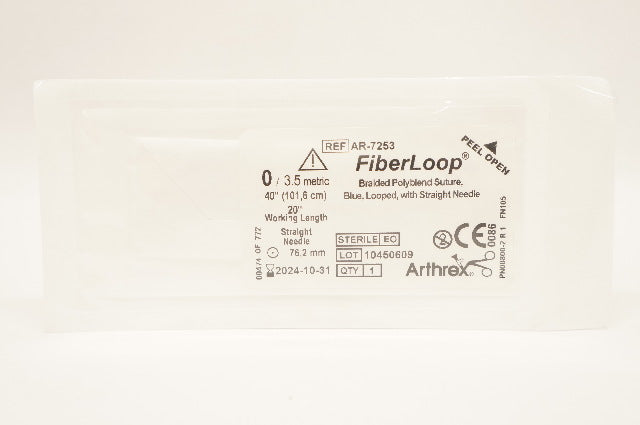Arthrex AR-7253 0 FiberLoop Braided Polyblend Stre, 20inch Ndle 76.2mm ...
