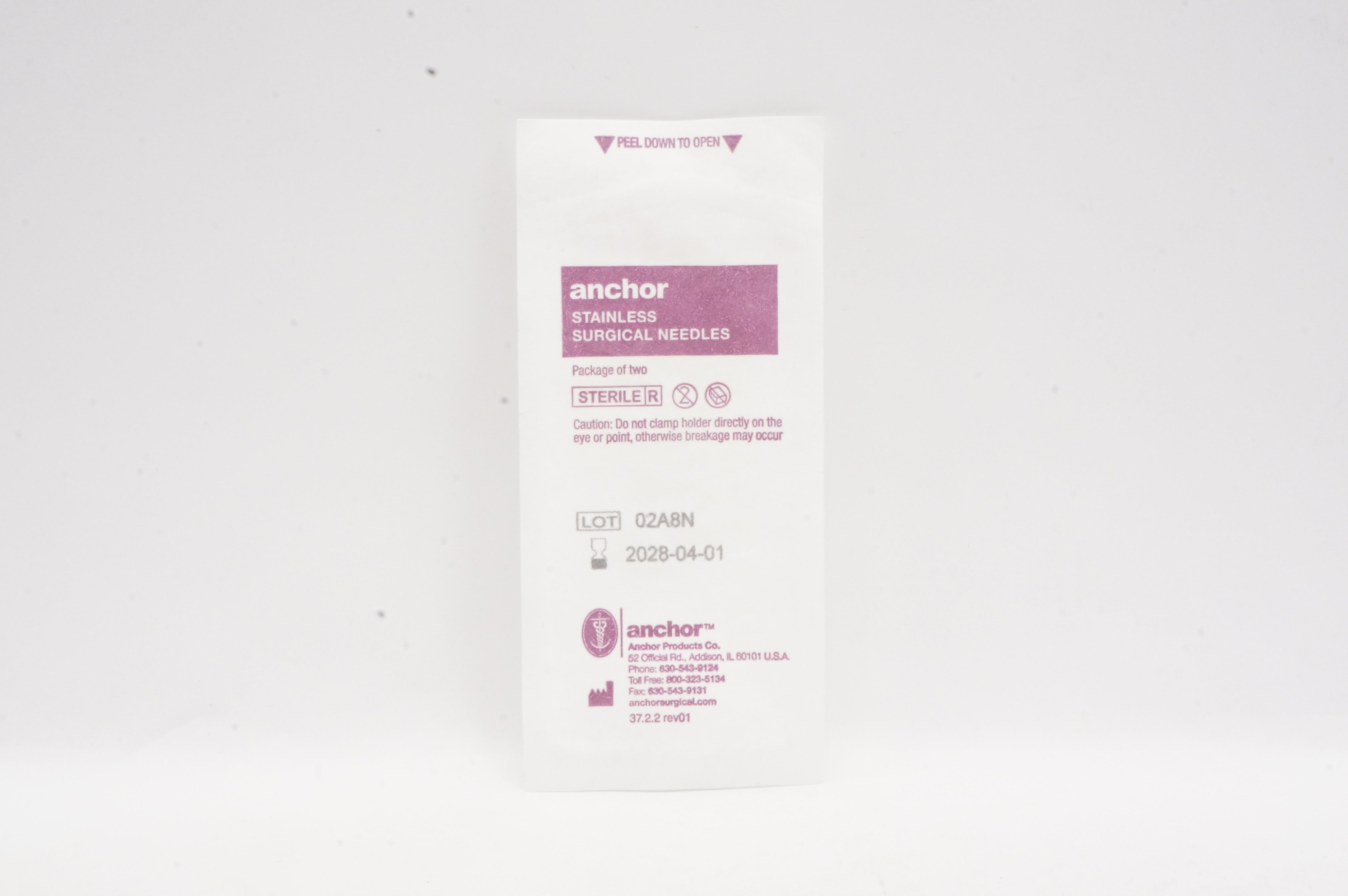 Anchor Products 1859-6D Stainless Surgical McGowan Ndles 1/2c - Pack of 2