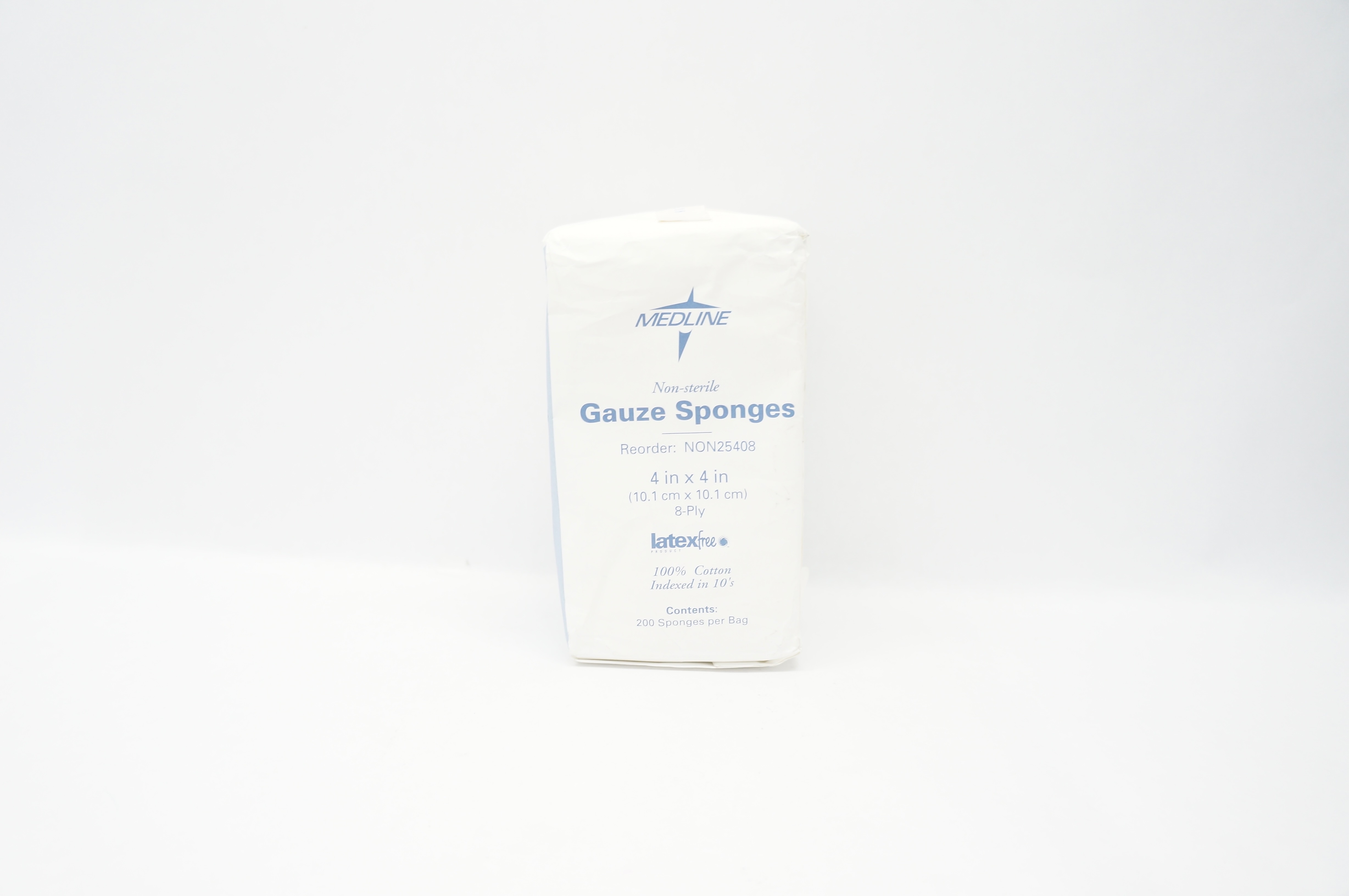 Medline NON25408 Woven Gauze Sponges 8-Ply, 4 x 4inch - Box of 200