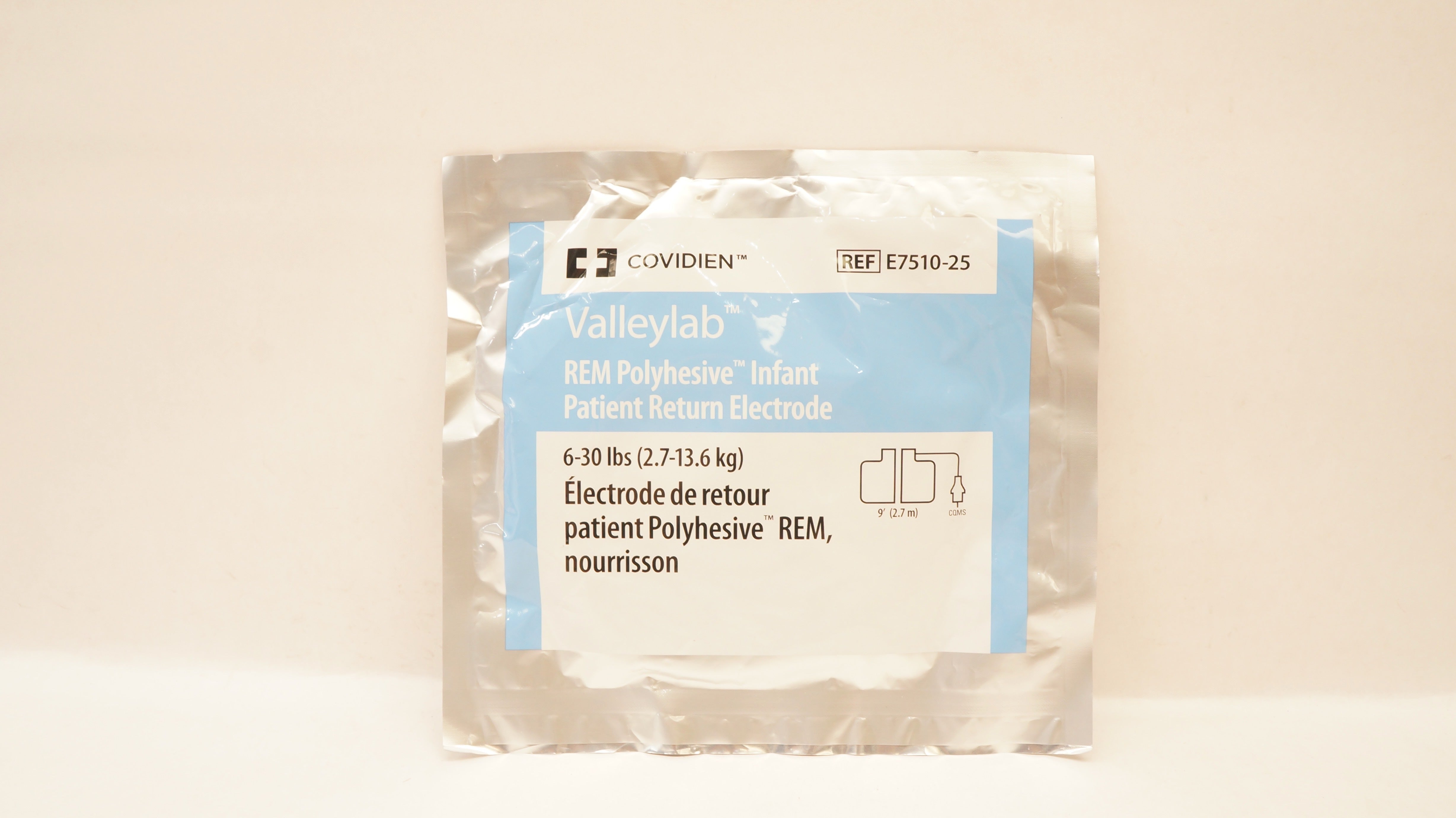 Covidien E7510-25 Valleylab REM Polyhesive Infant Electrode 6-30lbs (x)