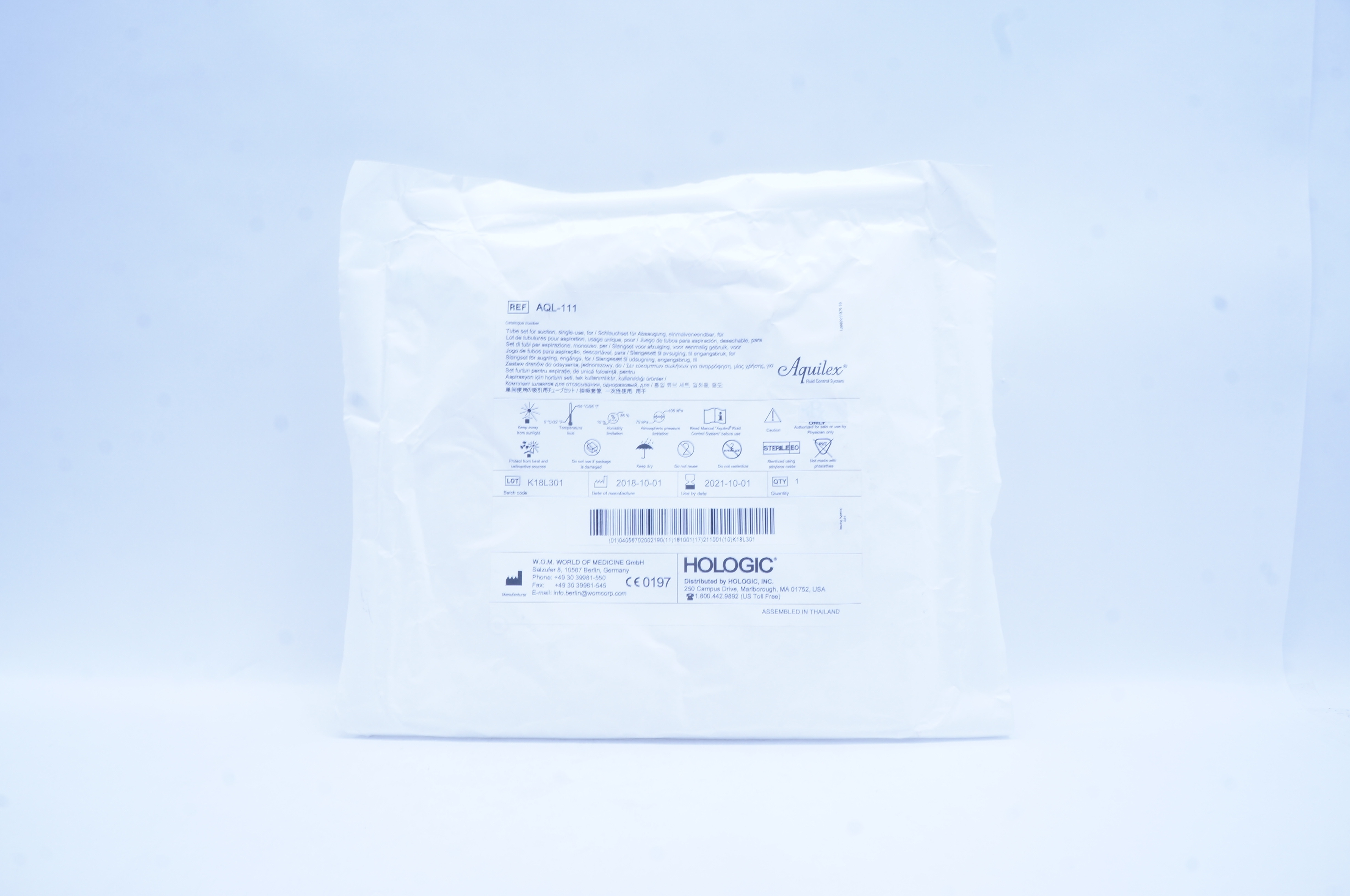 Hologic AQL111 Aquilex Tube Set for Suction