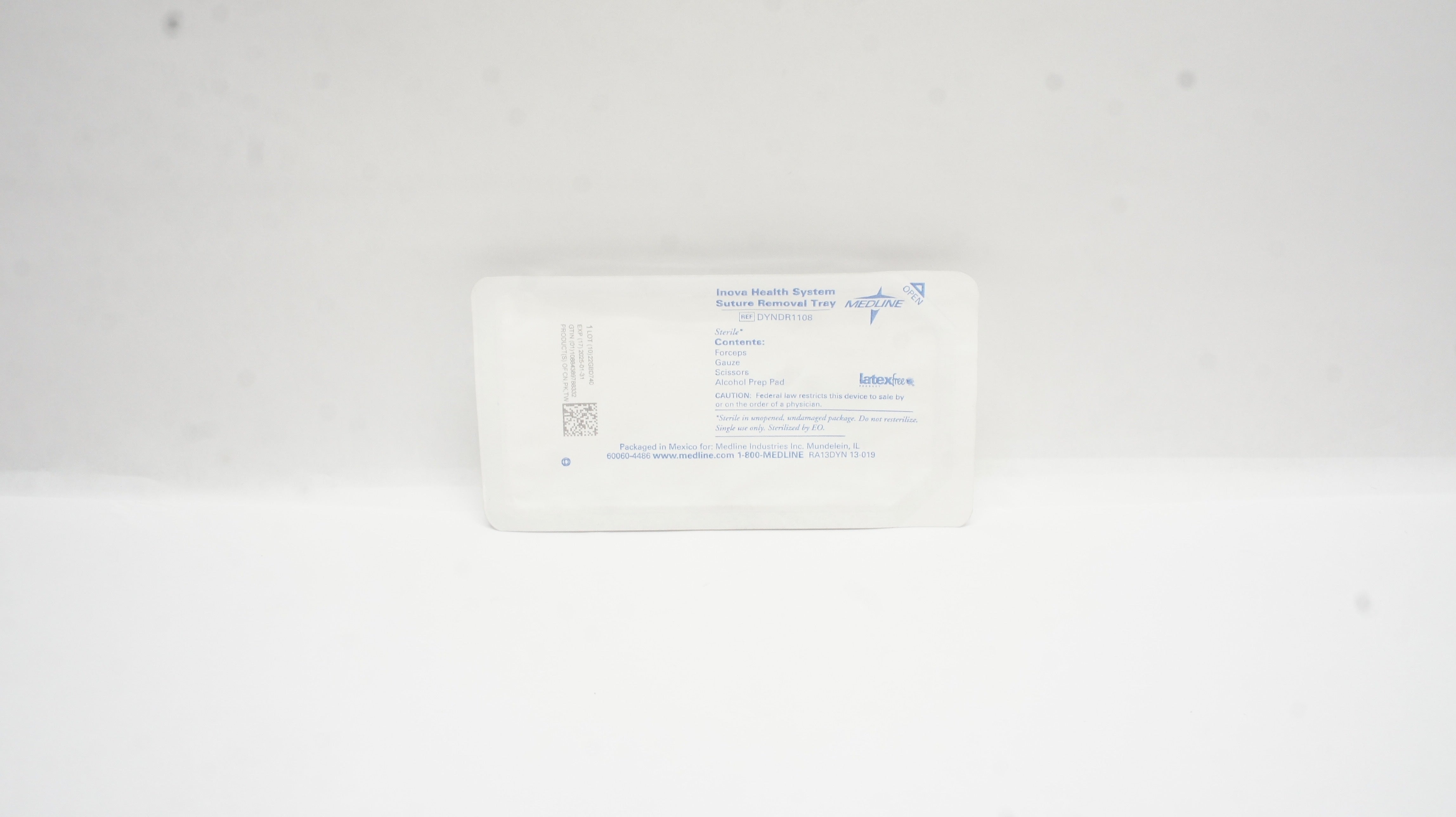 Medline DYNDR1108 Inova Health System Stre. Removal Tray