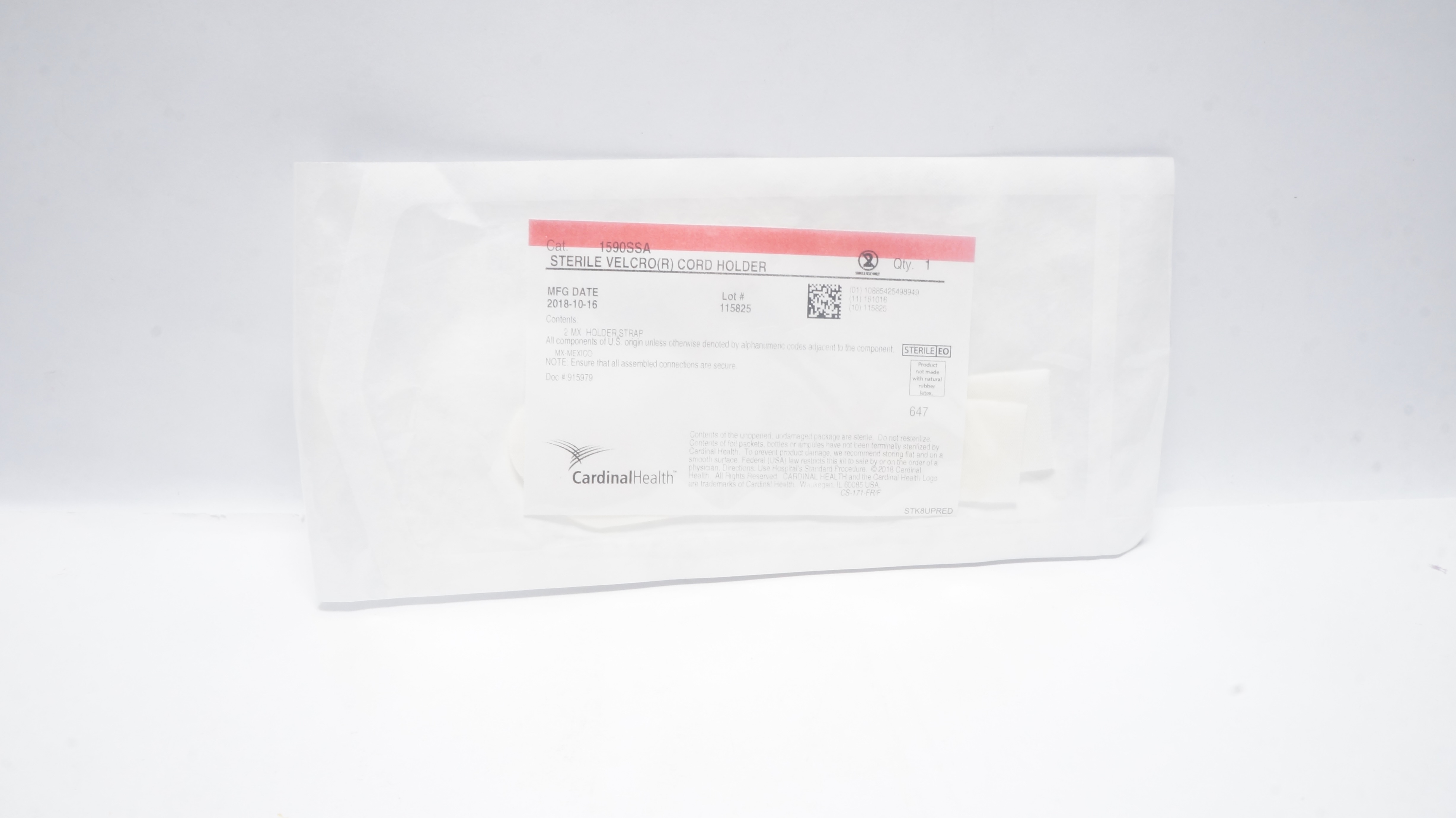 Cardinal Health 1590SSA Sterile Velcro(R0 Cord Holder