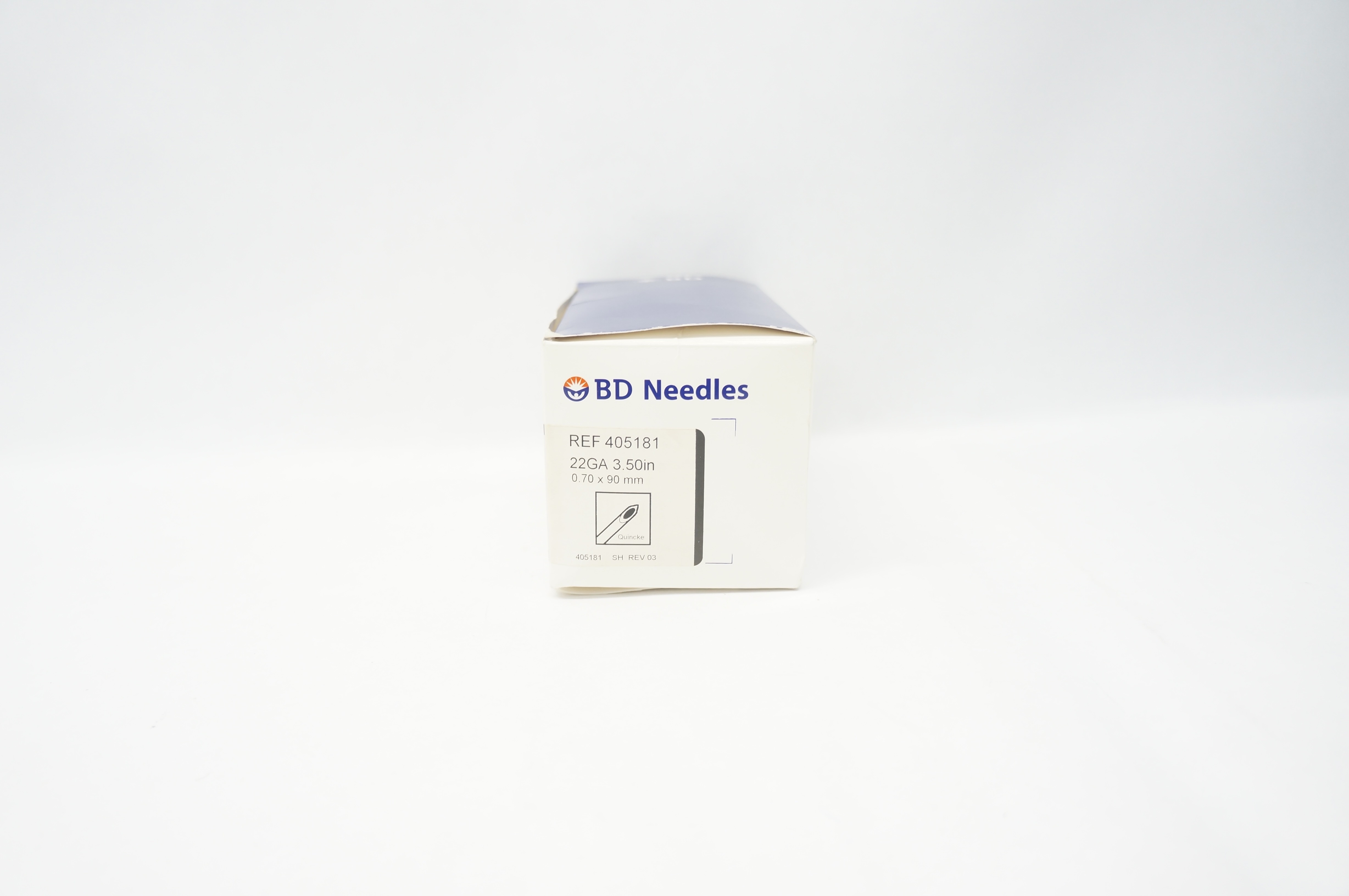 BD 405181 Becton Spinal Ndle. Quincke Type Point  22G x 3.50inch (x) - Box of 25
