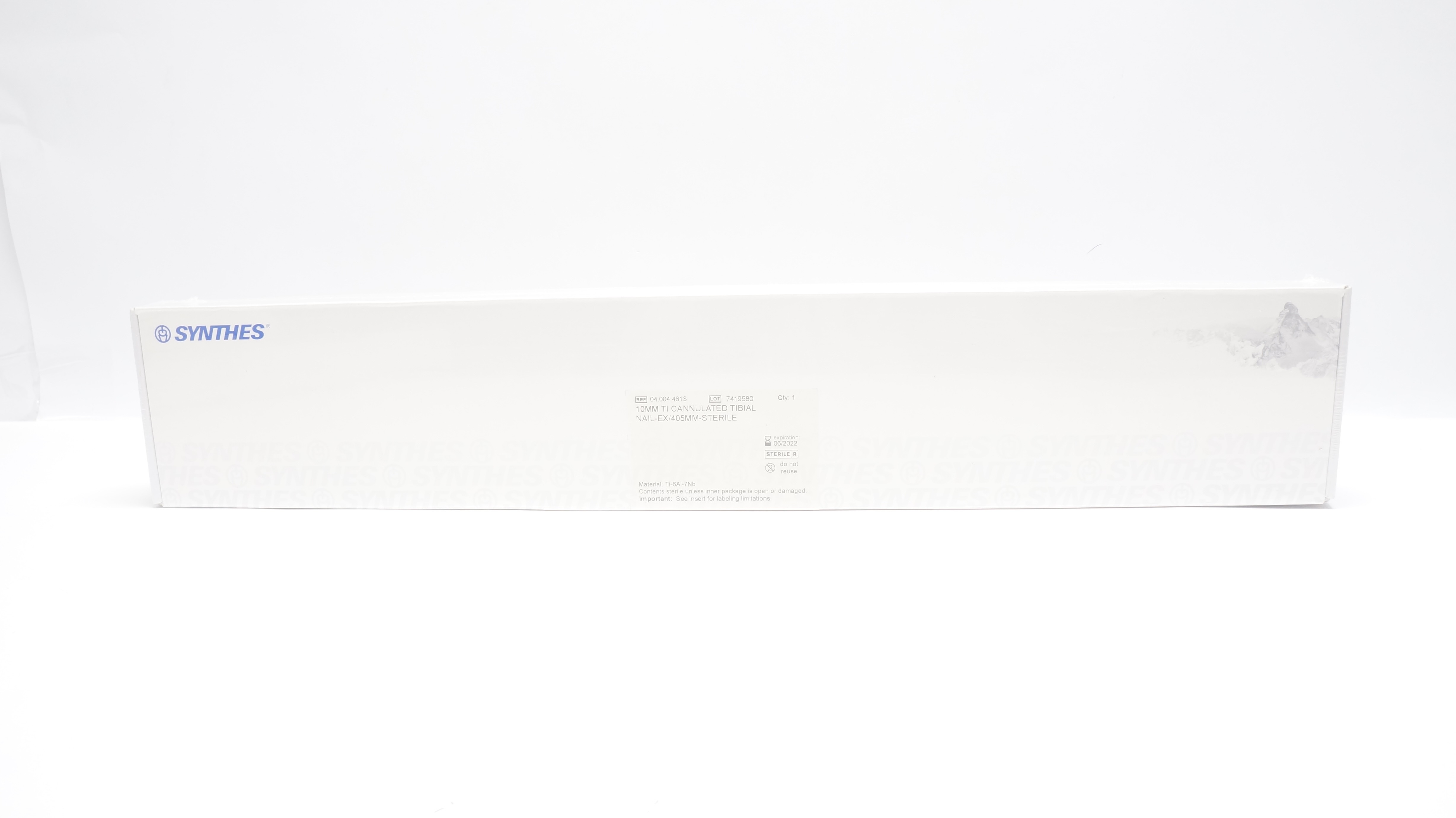 Synthes 04.004.461S 10mm TI CANNULATED TIBIAL NAIL-EX/405mm-Sterile (x)