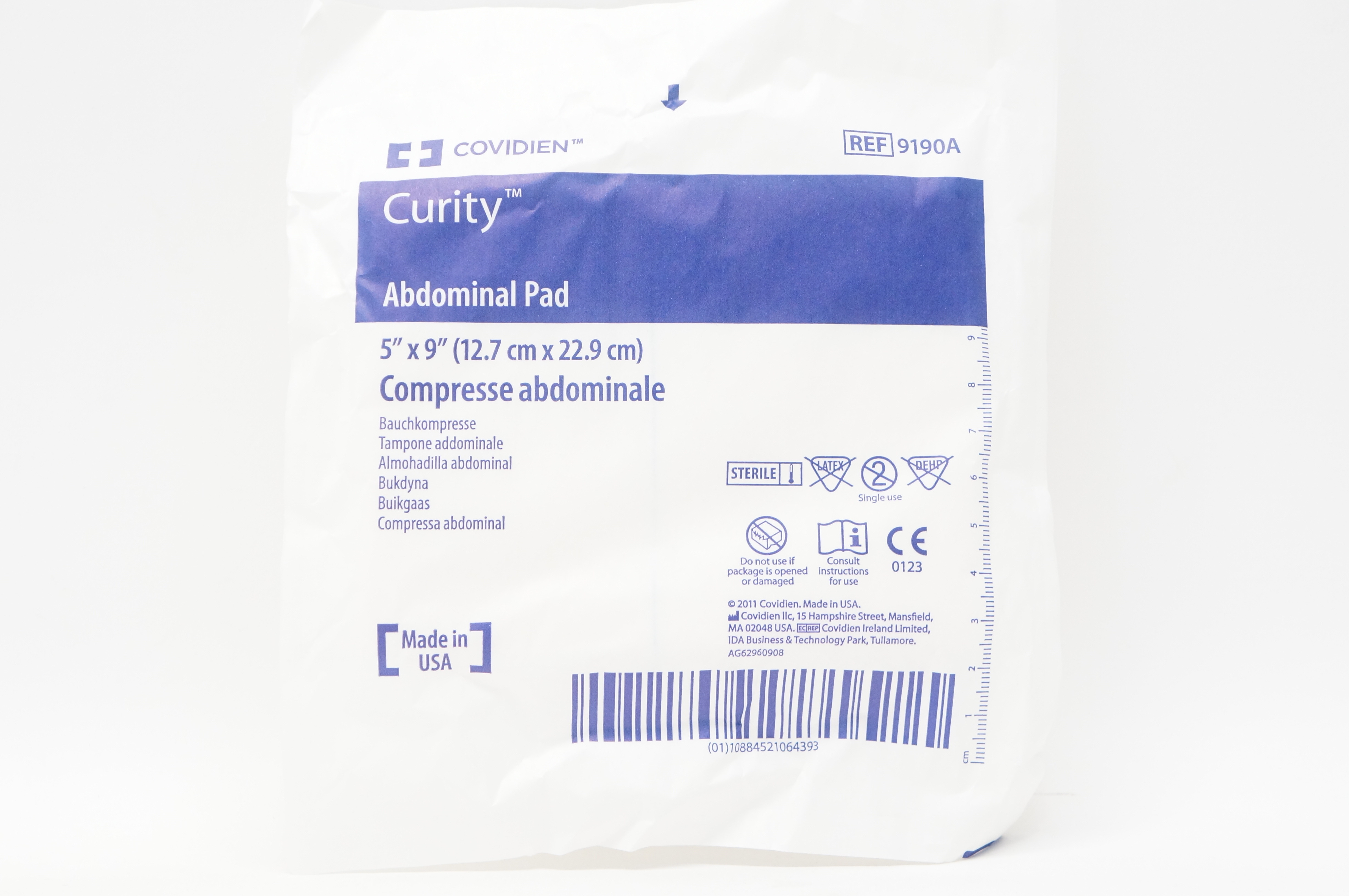 Covidien 9190A Curity Abdominal Pad 5inch x 9inch