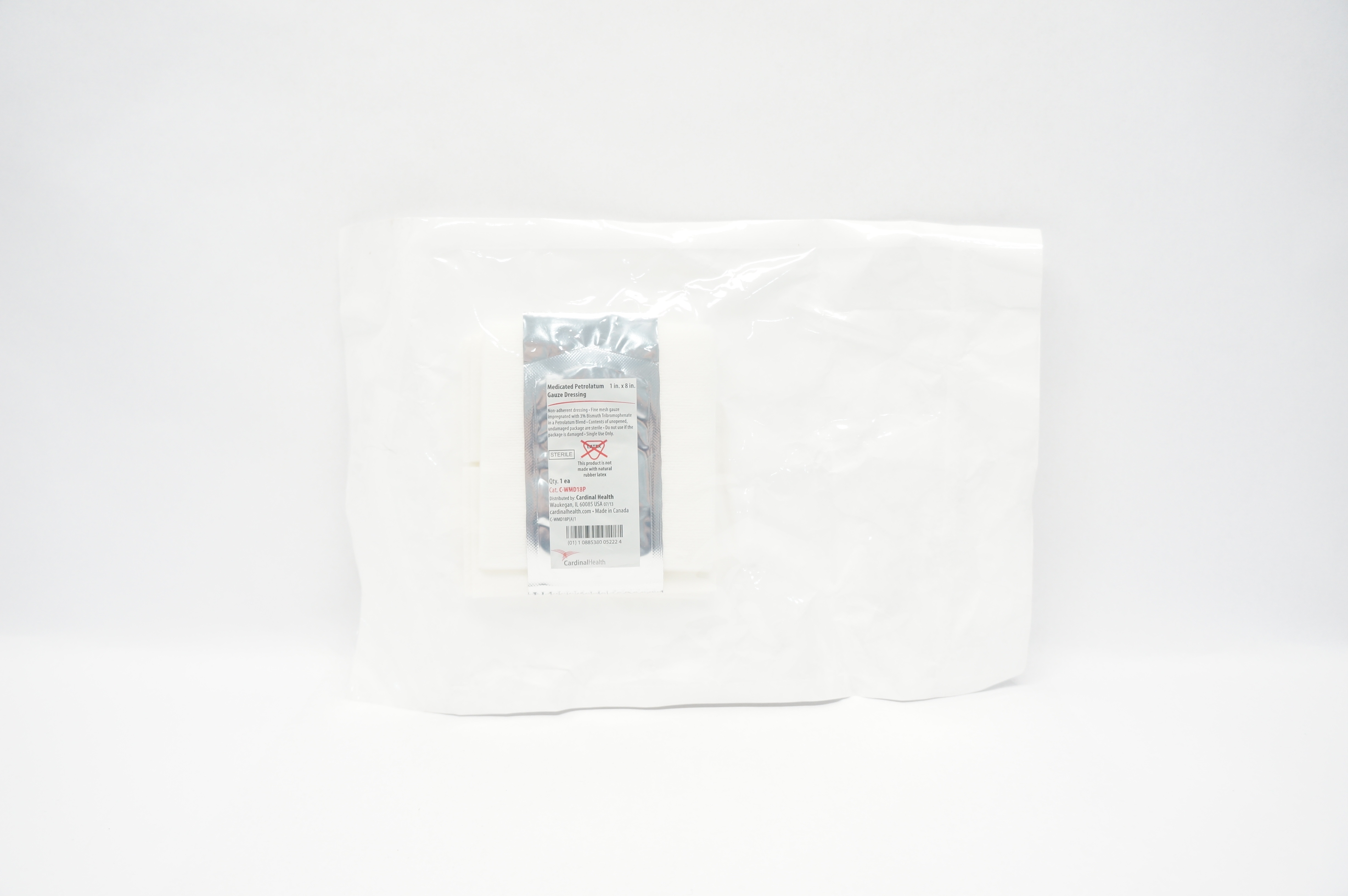 Cardinal Health C-WMD18P Medicated Petrolatum Gauze Dressing 1inch x 8 inch